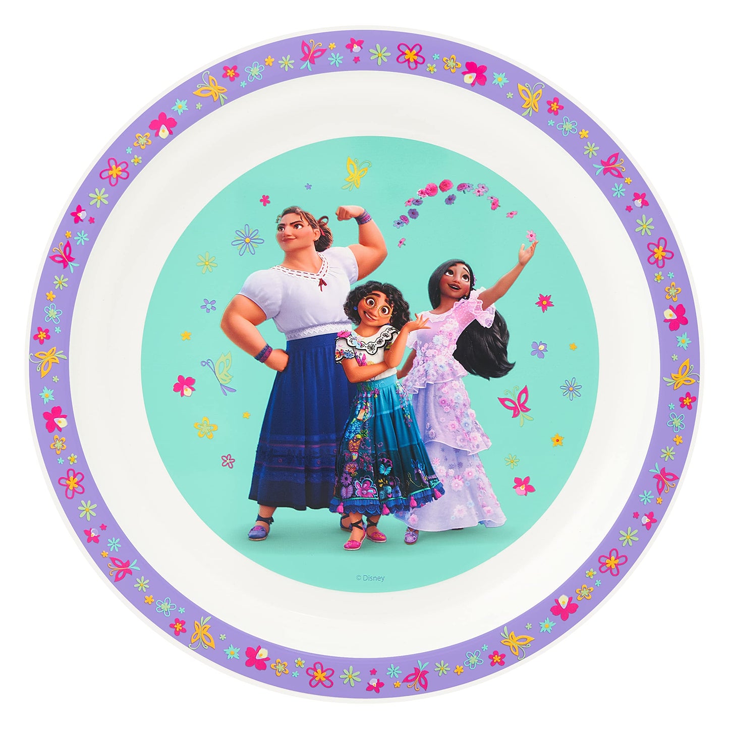 Disney Encanto Kids Tableware Set – 3 Piece Reusable PP Plate, Bowl & Cup for Children - Tumbler & Dinnerware Set for Mealtimes – for 36 Months & Up
