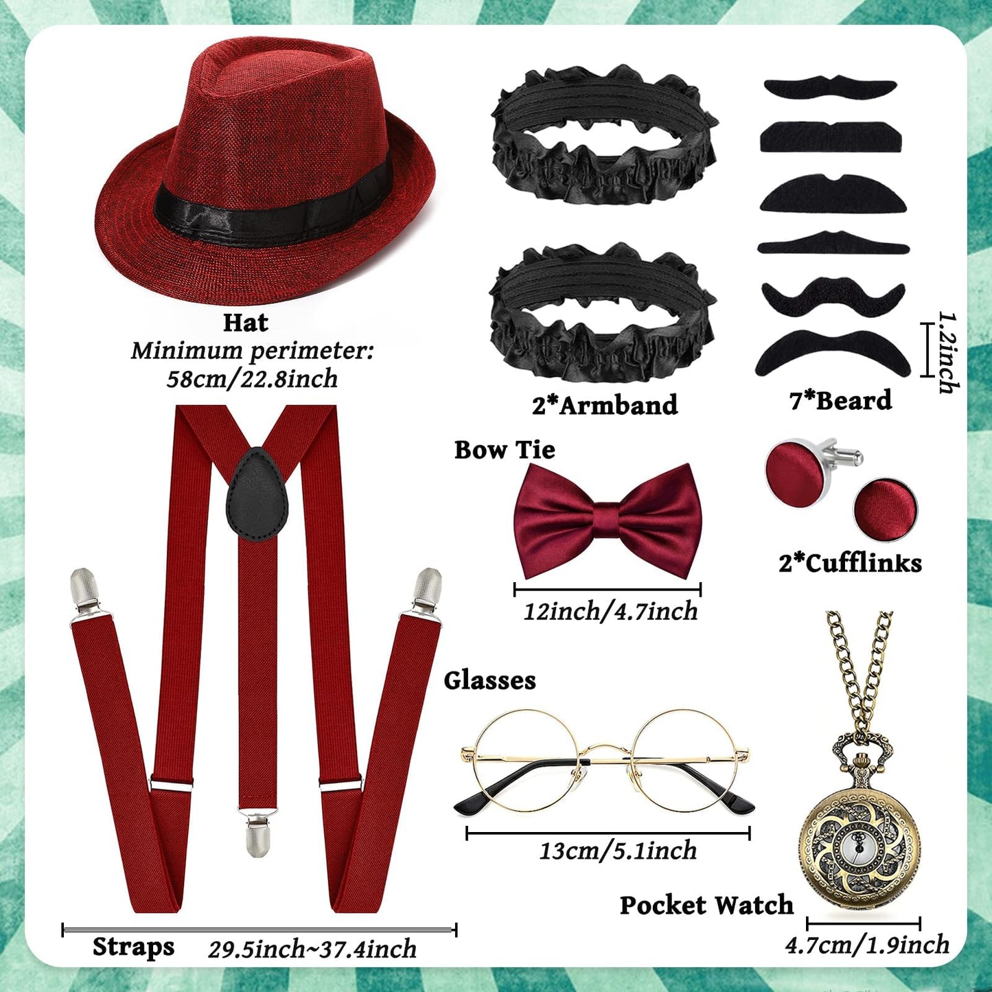 1920s Gatsby Costume Accessories for Men - Roaring 20s Great Gastby
