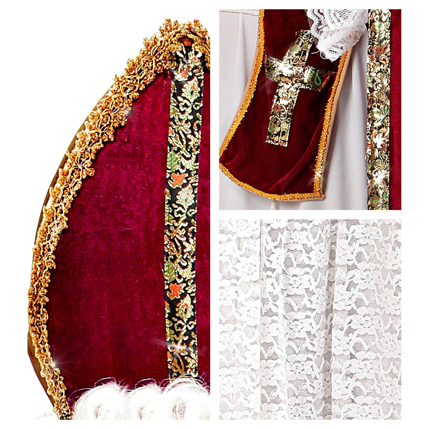 W WIDMANN MILANO Party Fashion - Archbishop Costume for Men, Show, Priests, Religious, Saint Nicholas, Knecht Ruprecht, Carnival, Theme Parties, Size XXL/XXXL