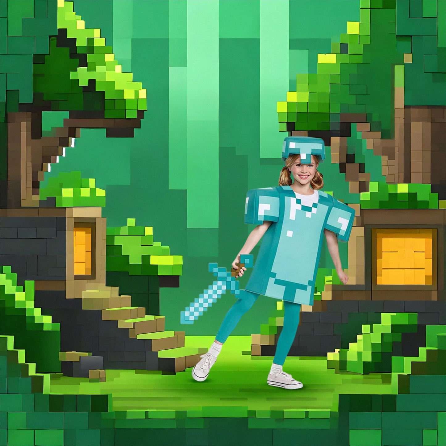 Minecraft Diamond Sword Accessory - Officially Licensed By - 20"