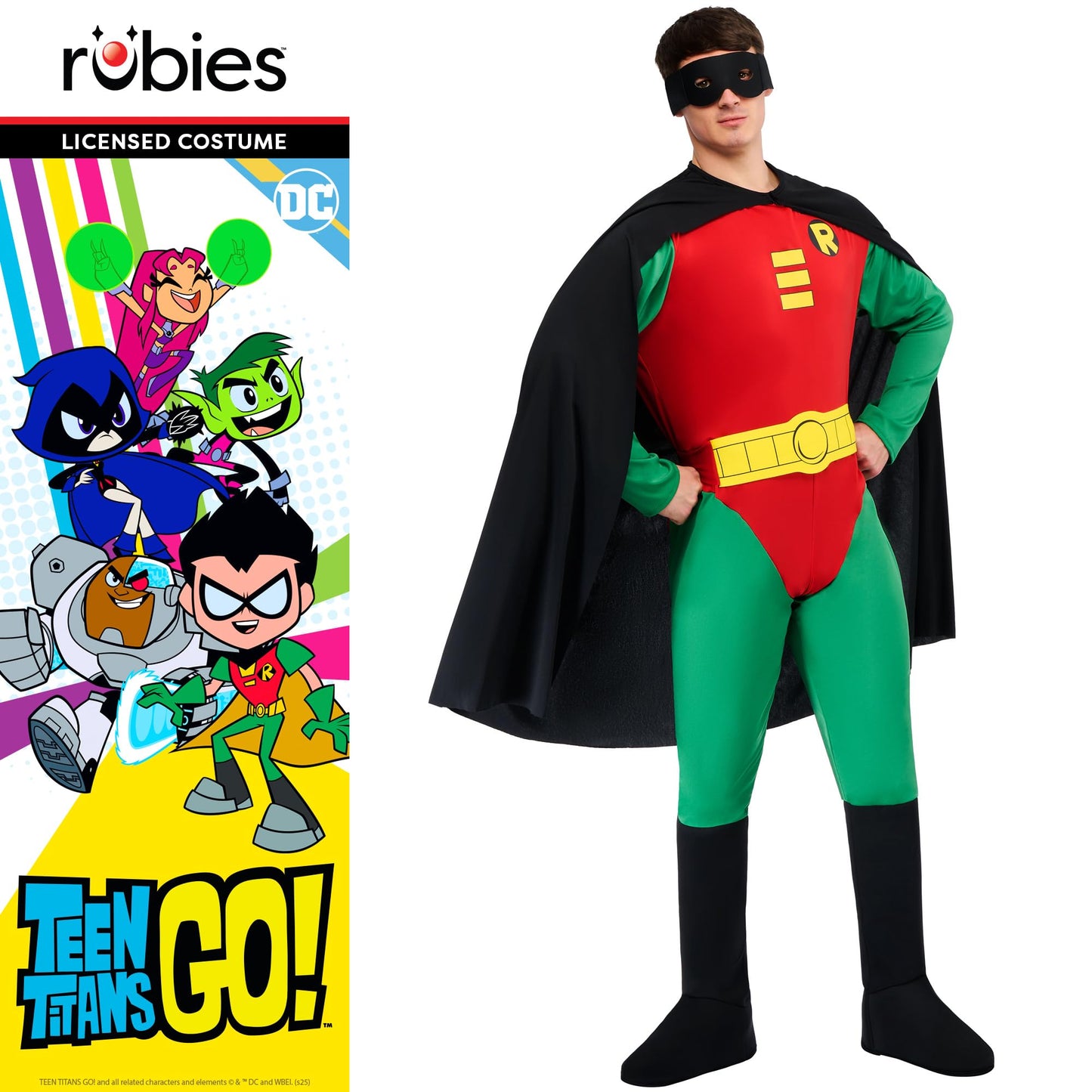 Rubie's Official Adult's Robin Classic Batman Costume-Red - Green-M