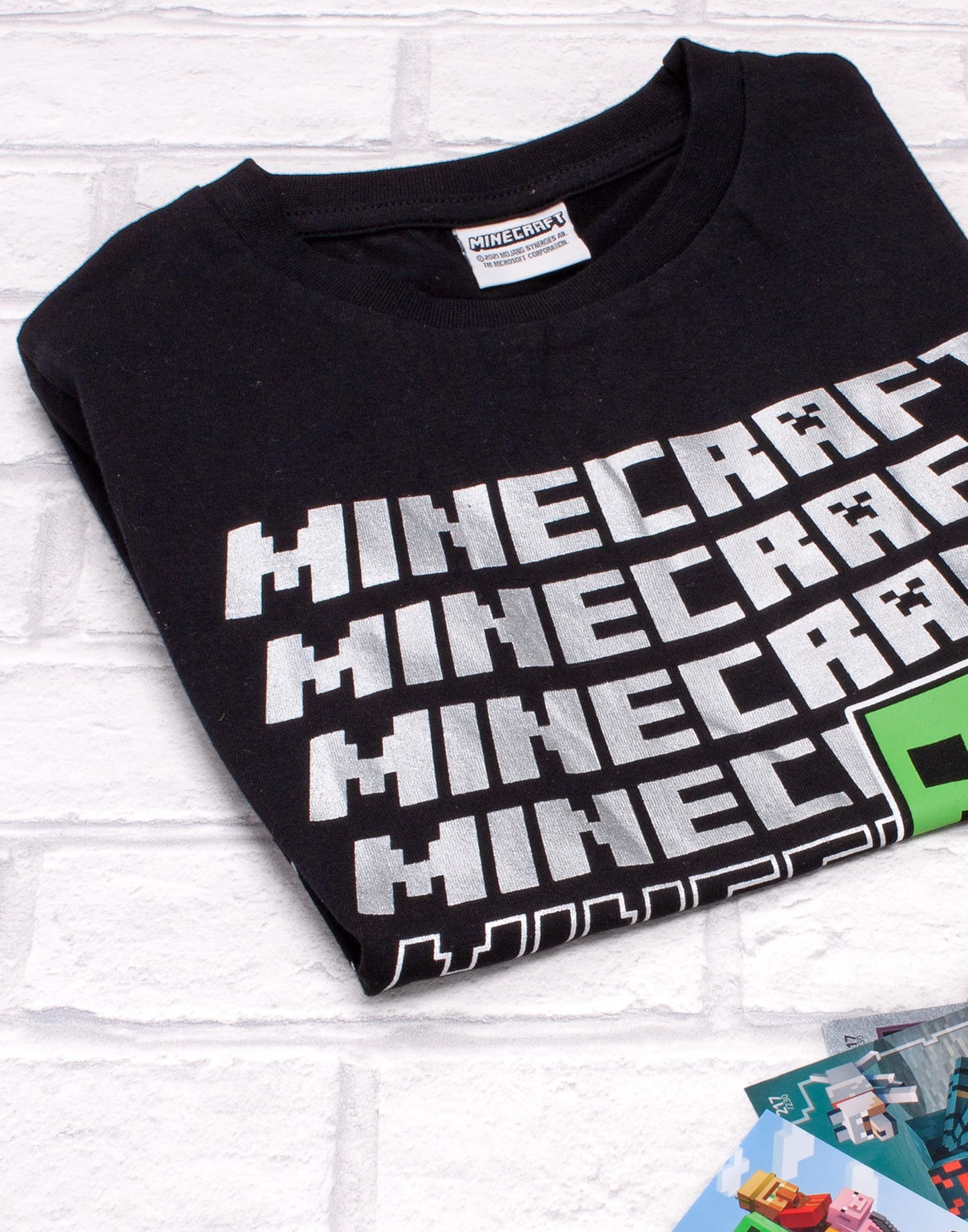 T Shirt Boys - Kids Repeated Logo Short Sleeve Black Top