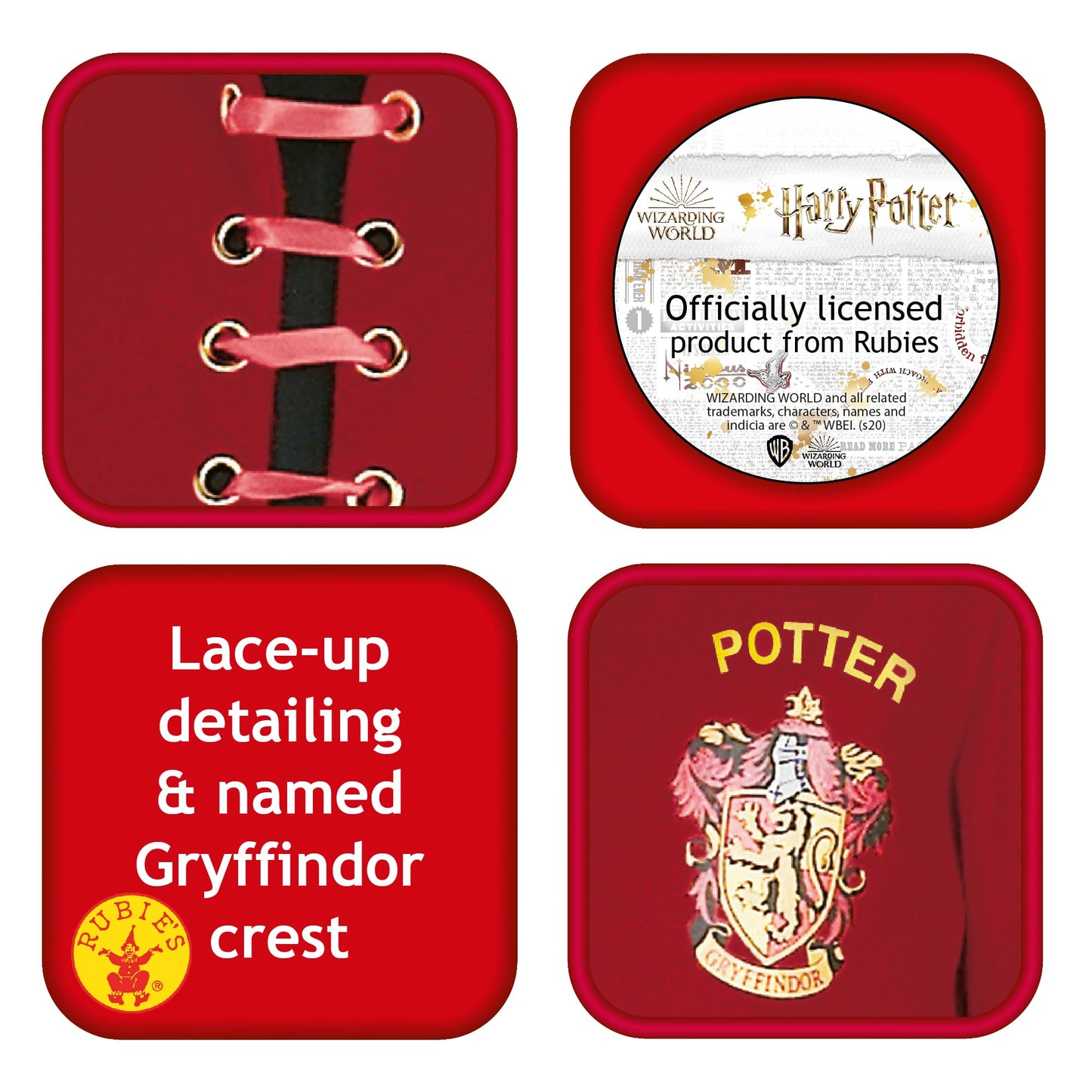 Rubies Official Harry Potter Deluxe Quidditch Robe Childs Costume - Small 3-4 years Halloween