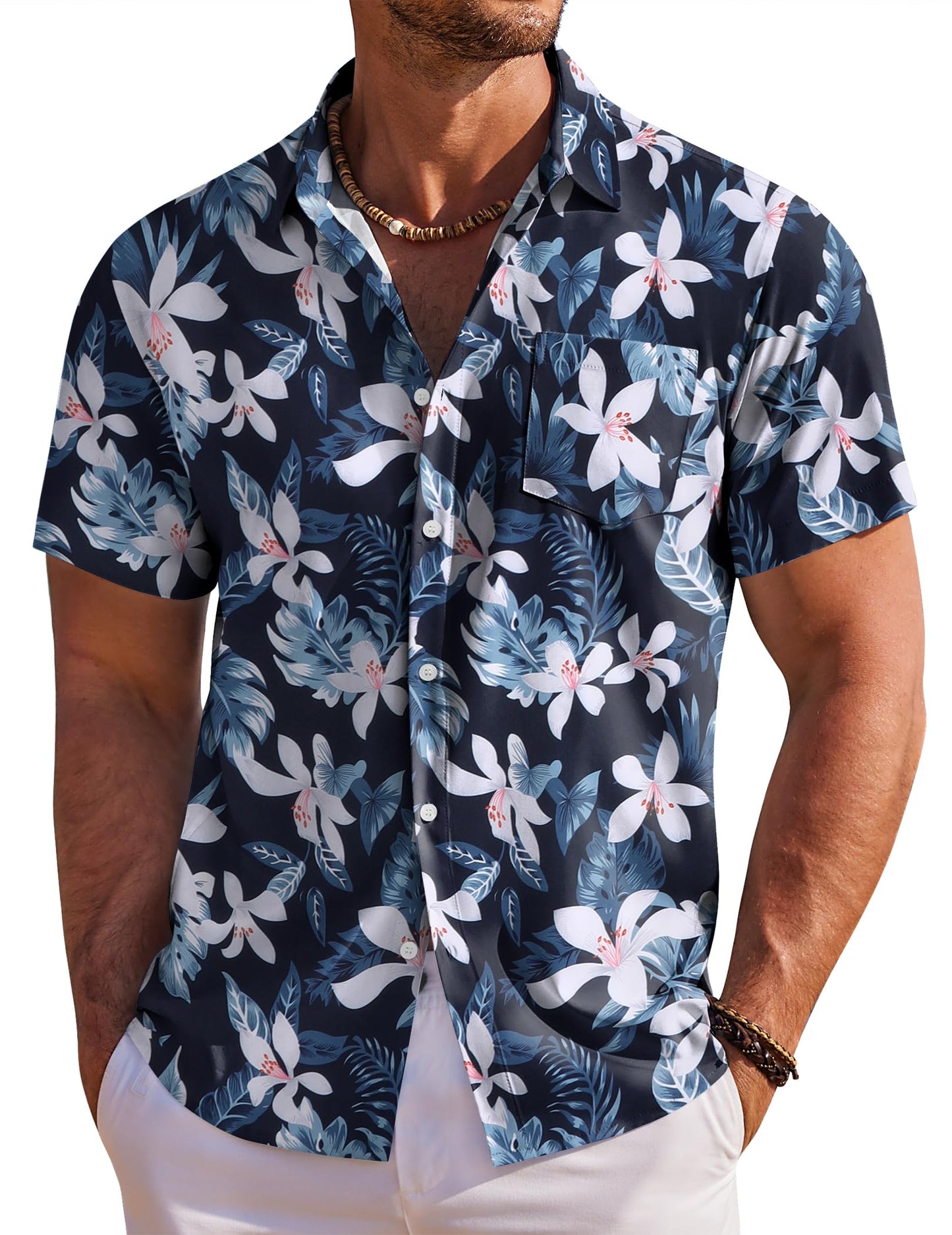 Men's Hawaiian Shirts Short Sleeve Summer Shirts for Men Tropical