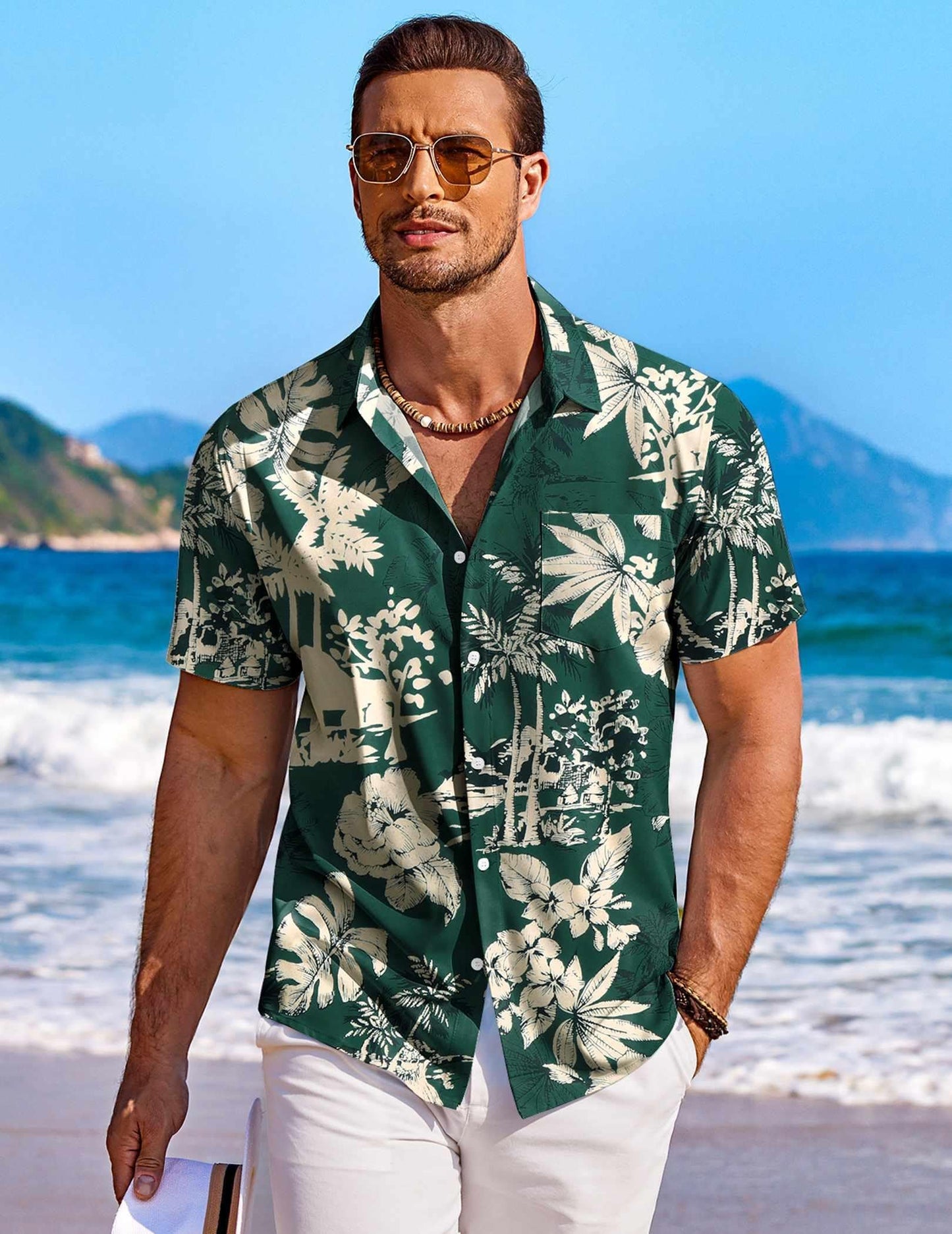 Men's Hawaiian Shirts Short Sleeve Summer Shirts for Men Tropical