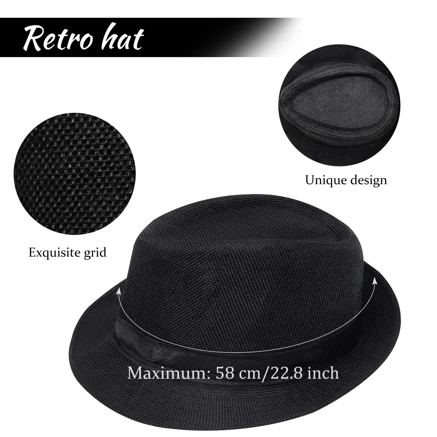 Gatsby Costume Accessories Set - Roaring Retro Gangster Costume