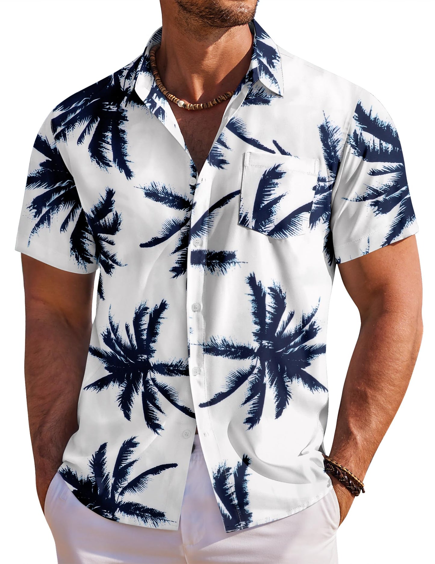 Men's Hawaiian Shirts Short Sleeve Summer Shirts for Men Tropical