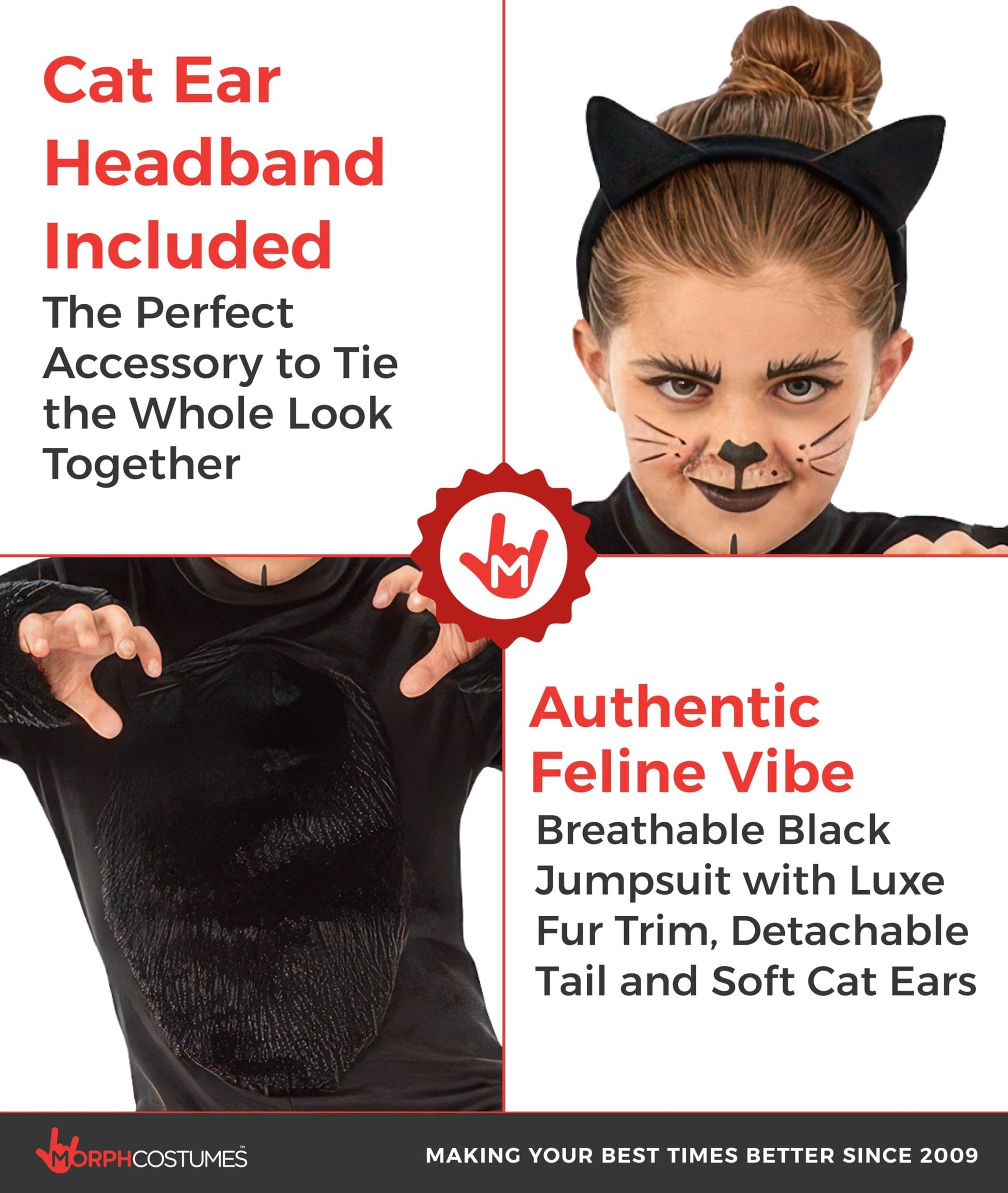 Black Cat Costume for Girls - Cat Costumes for Kids - World Book (image 3)