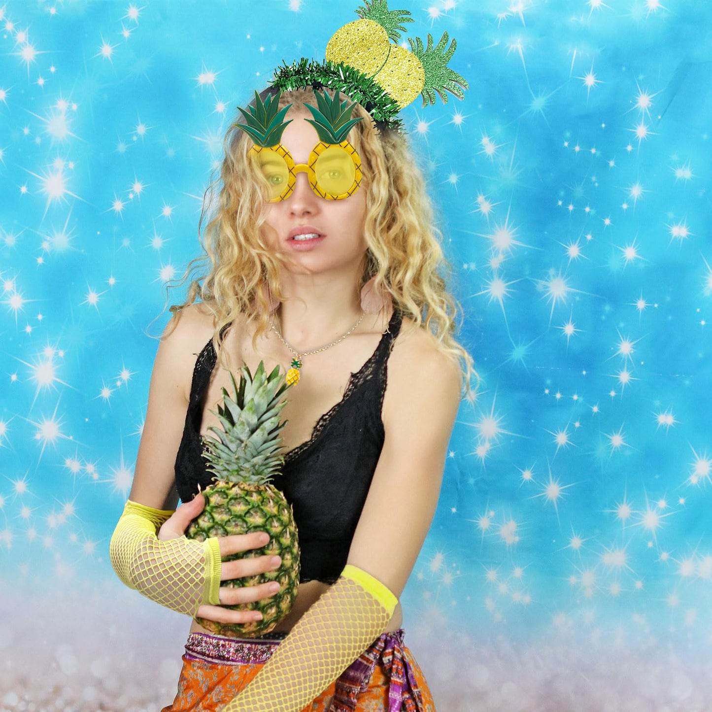 Pineapple Costume Set - Hawaiian Fancy Dress Set - Pineapple Crown (image 5)