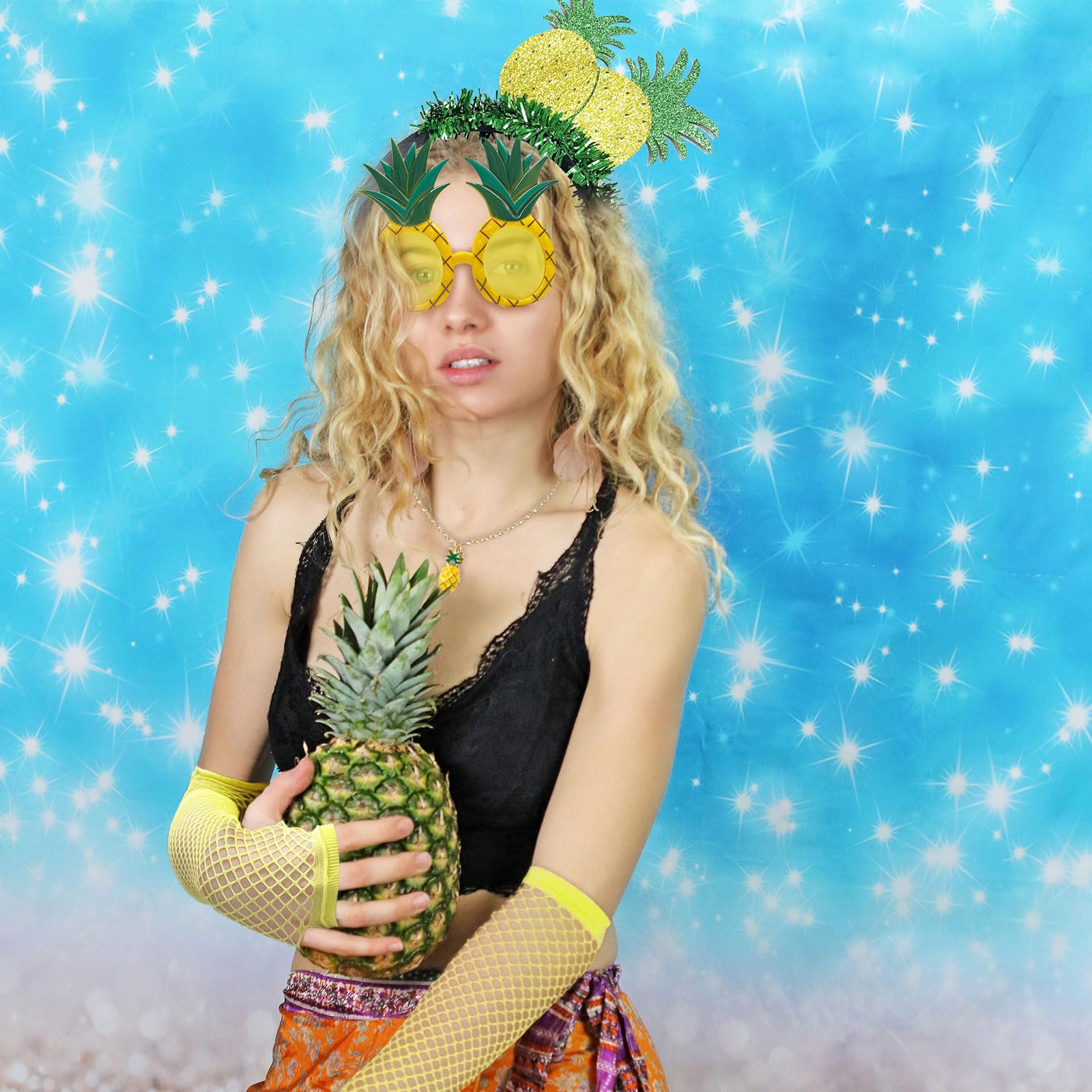Pineapple Costume Set - Hawaiian Fancy Dress Set - Pineapple Crown (image 5)
