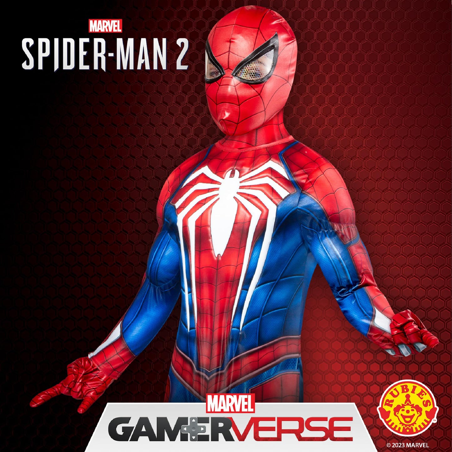 Rubies 1000674S000 Spider-Man 2 Premium Child Costume Kids Fancy Dress, Boys, Multicolour, 7-8 Years Halloween