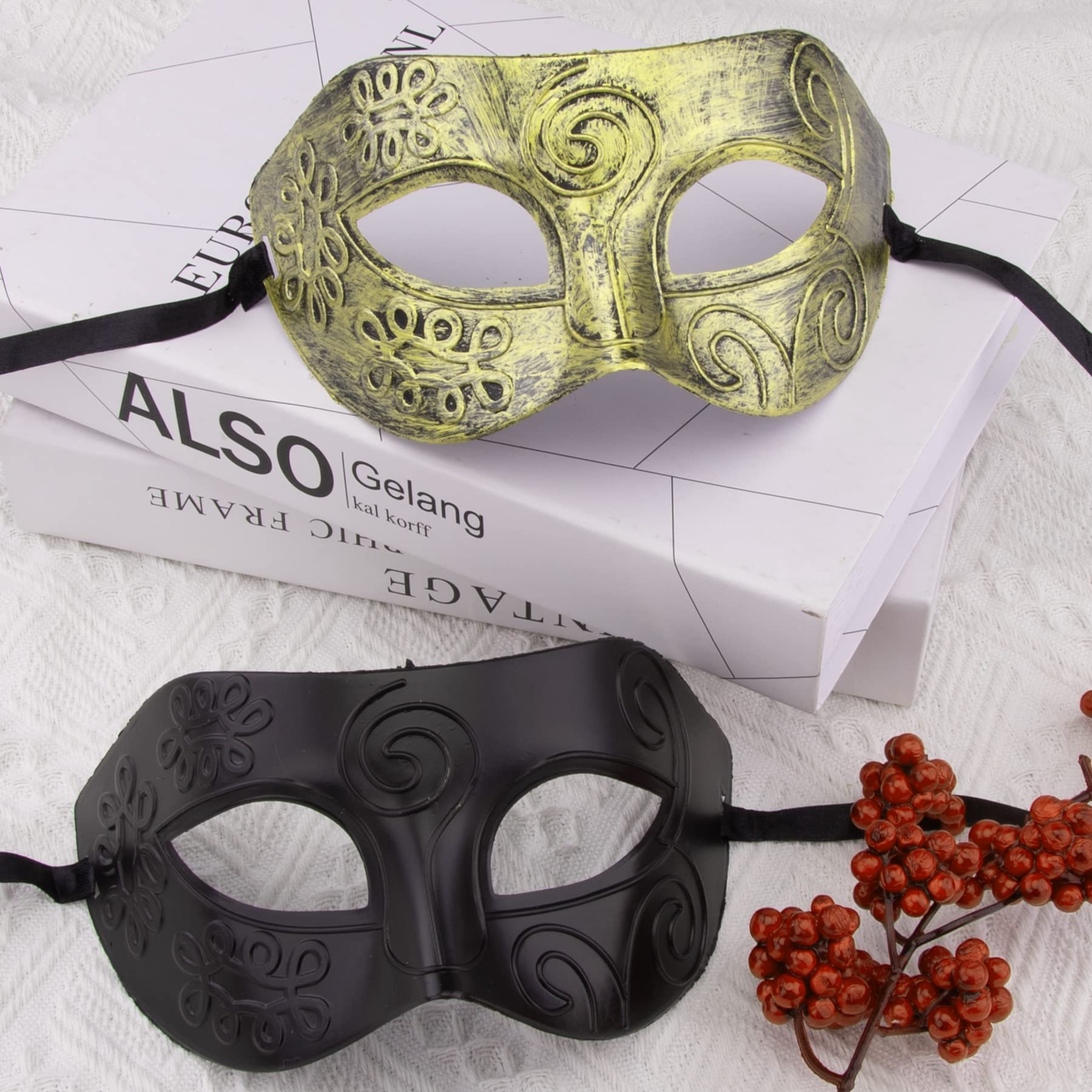 Masquerade Masks Vintage Antique Mask Couple Venetian Masks (image 4)