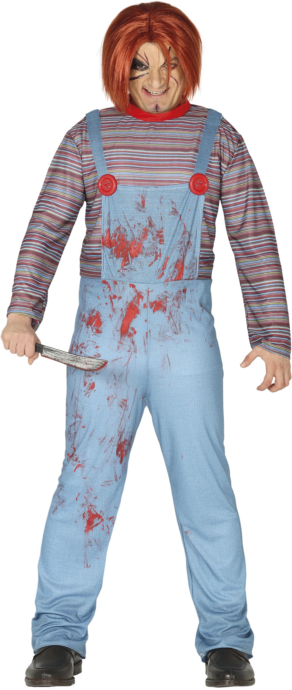 FIESTAS GUIRCA Mens Killer Doll Fancy Dress Costume Halloween Size Large