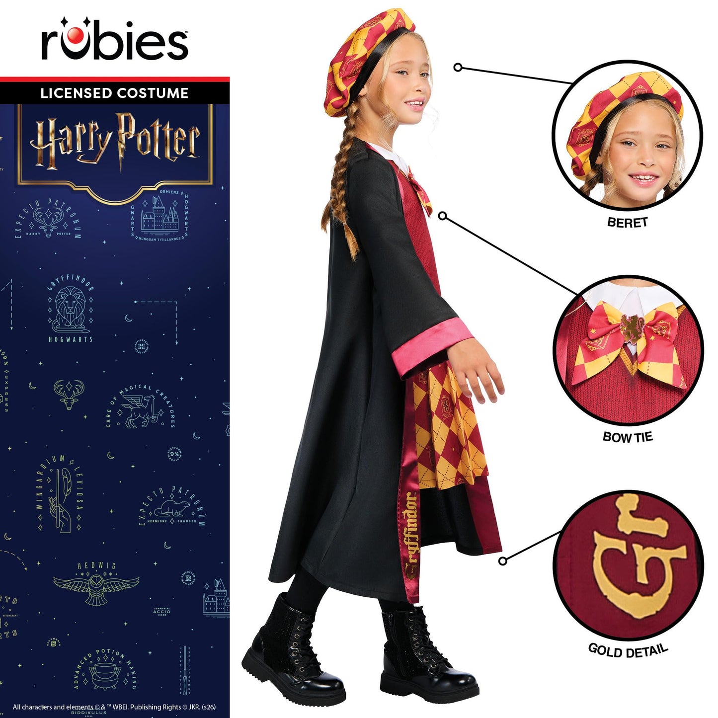 Rubies Official Warner Brothers Harry Potter Deluxe Gryffindor Robe Childrens Costume, Kids Fancy Dress, Size 11-13 Years