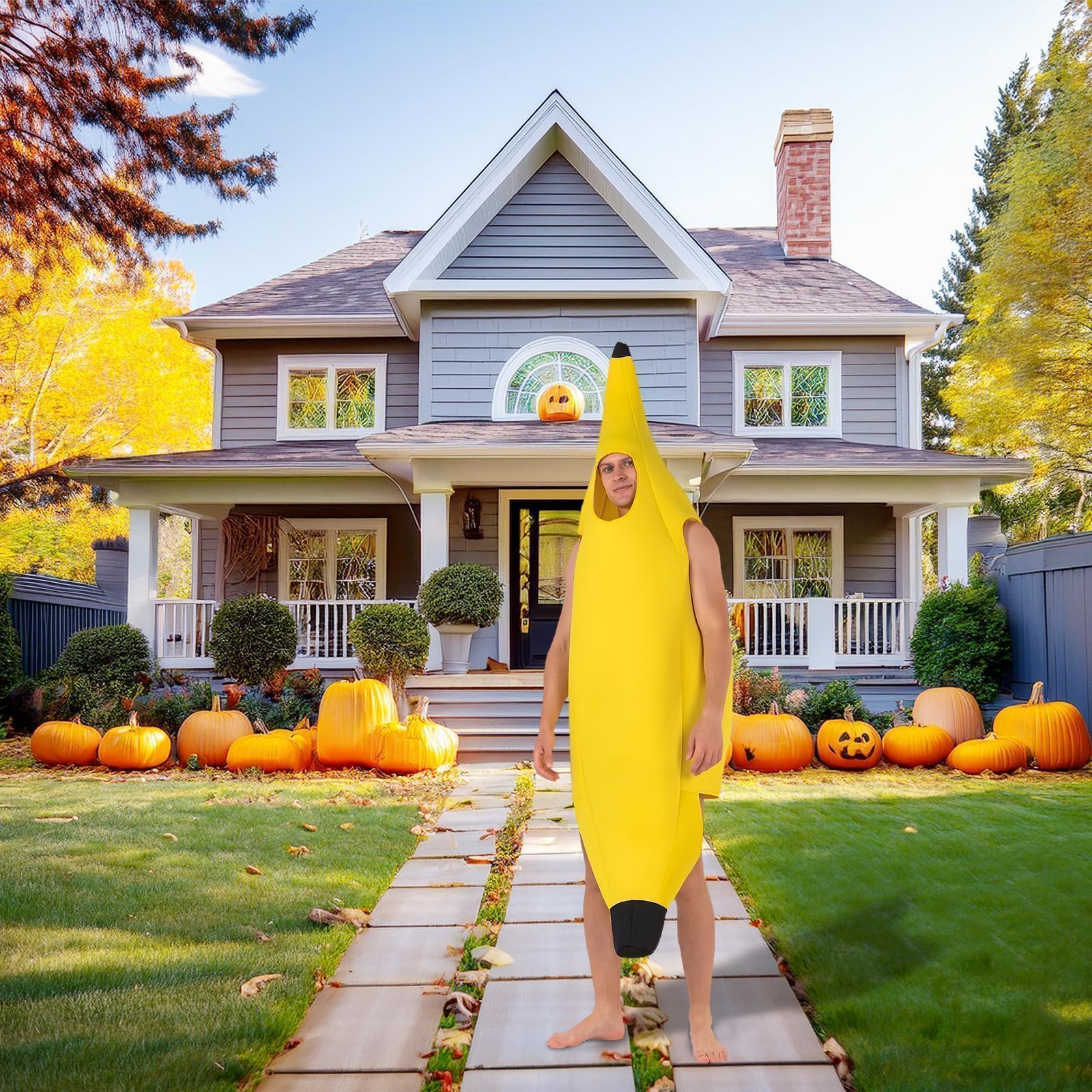 Banana Costume - Adult Halloween Costumes - One Most - Lightweight (image 4)