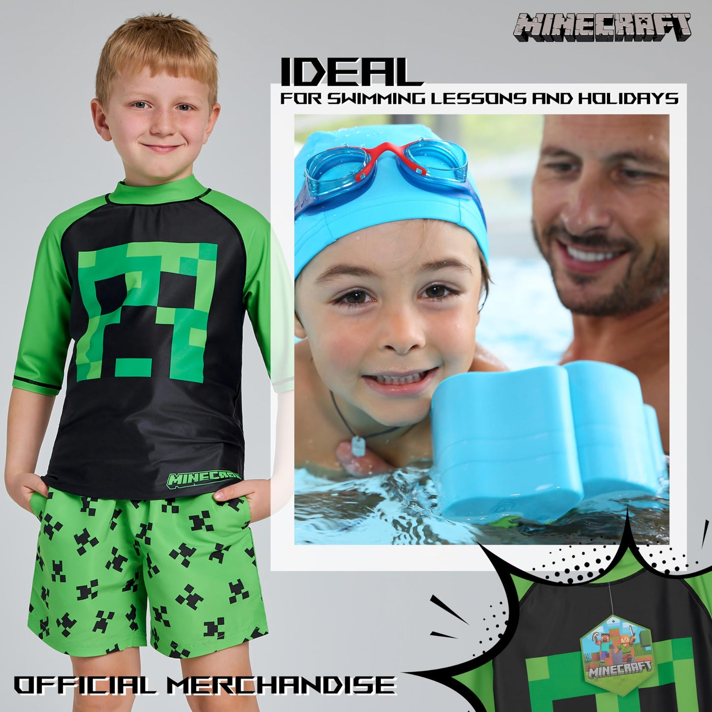 Swimsuit Set Boys Creeper Swimming Costume Boys Swimming Shorts (image 4)
