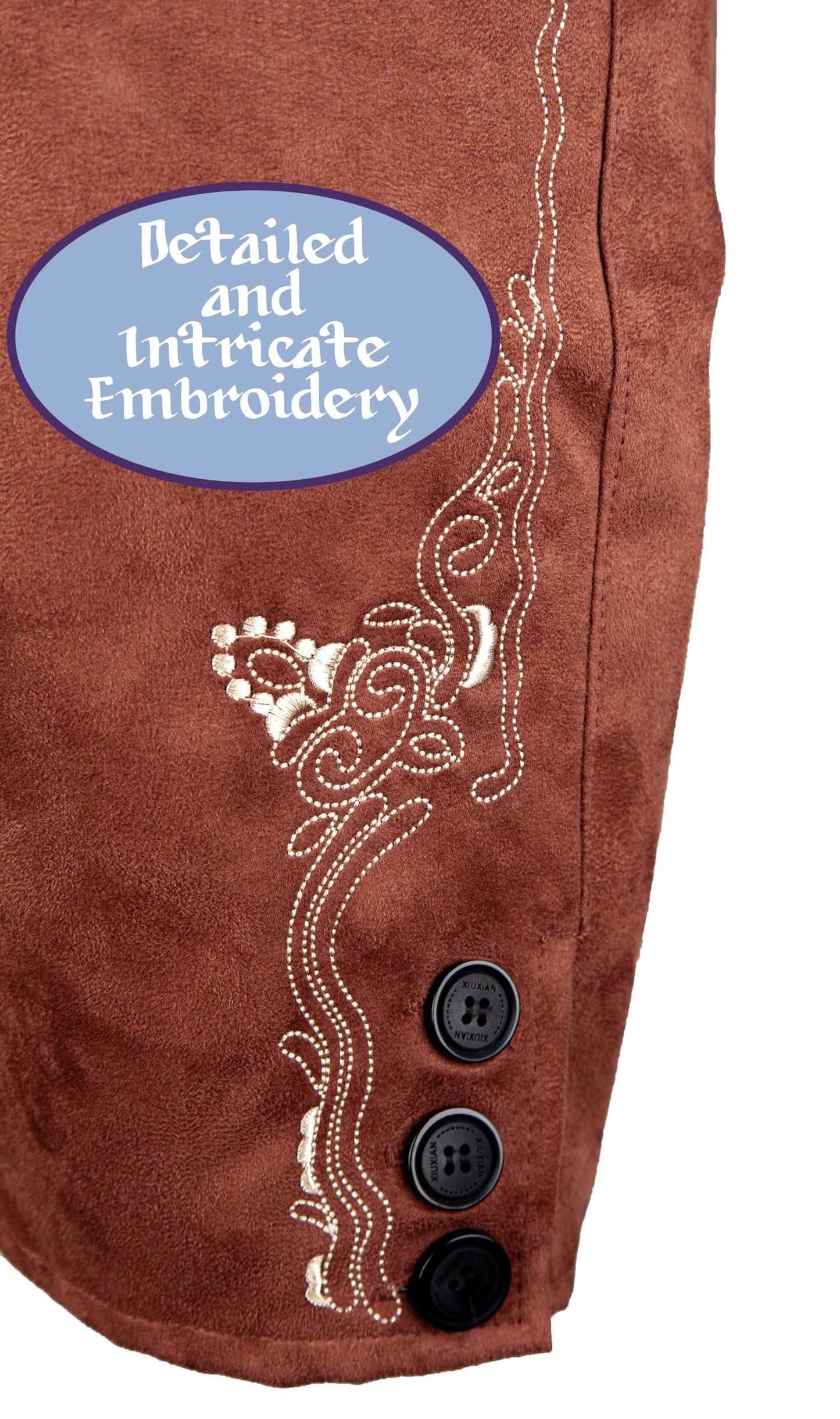 Wicked Costumes Mens Lederhosen Fancy Dress Costume – Bavarian Oktoberfest Outfit in Faux Suede - Small