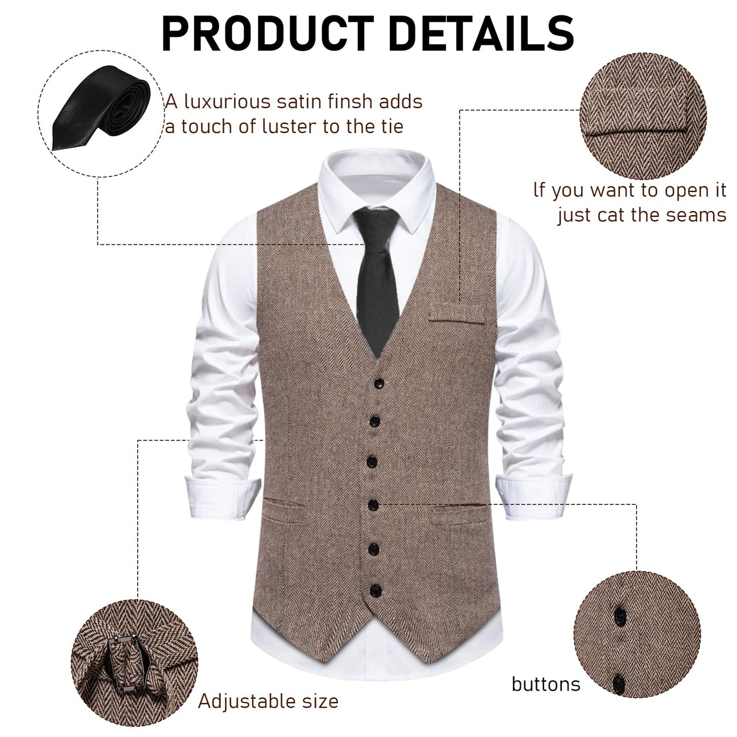 1920s Men's Costume Set for Halloween - Gatsby Fancy Dress