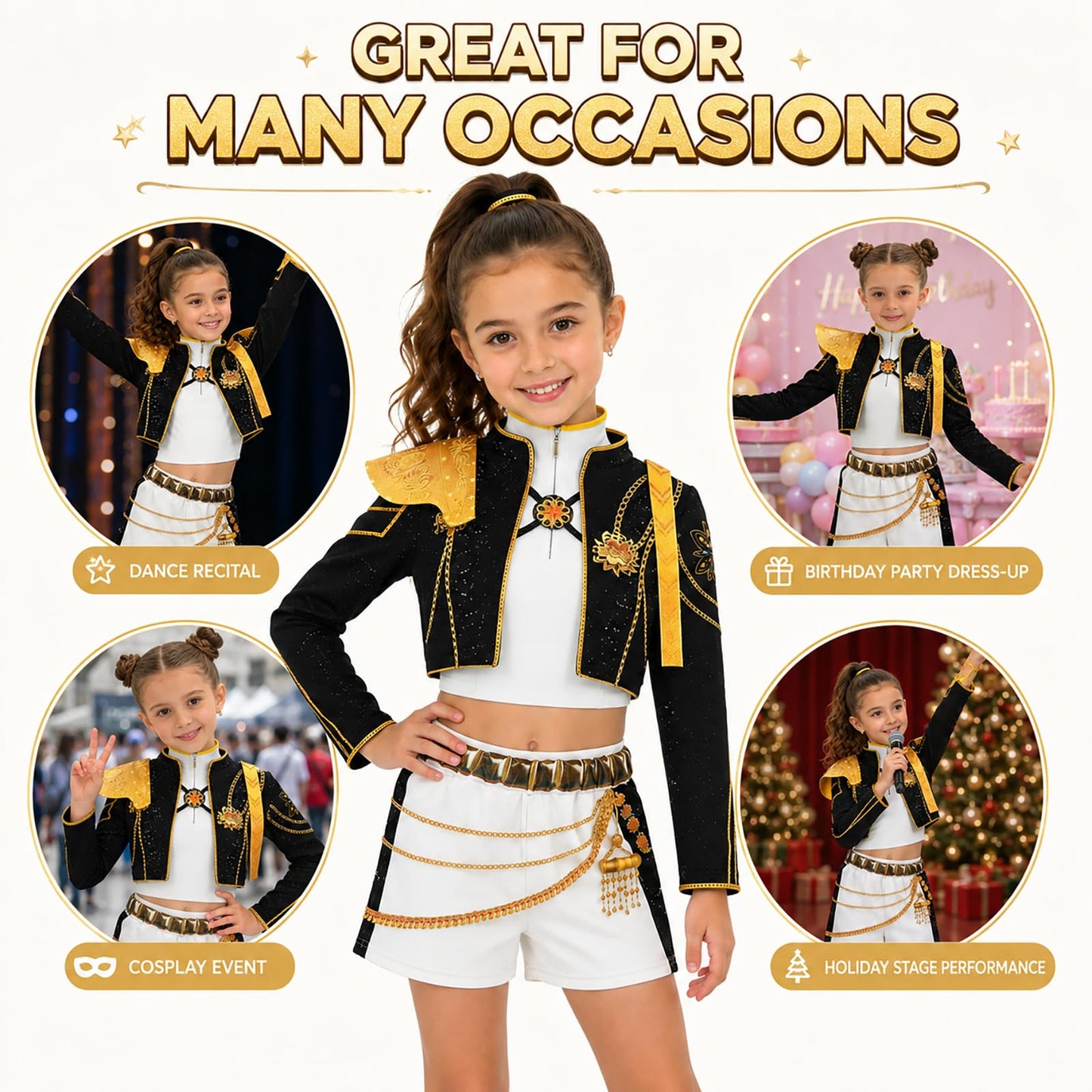 Girls Anime Costume - Kids Anime Cosplay Halloween Outfit for Fancy