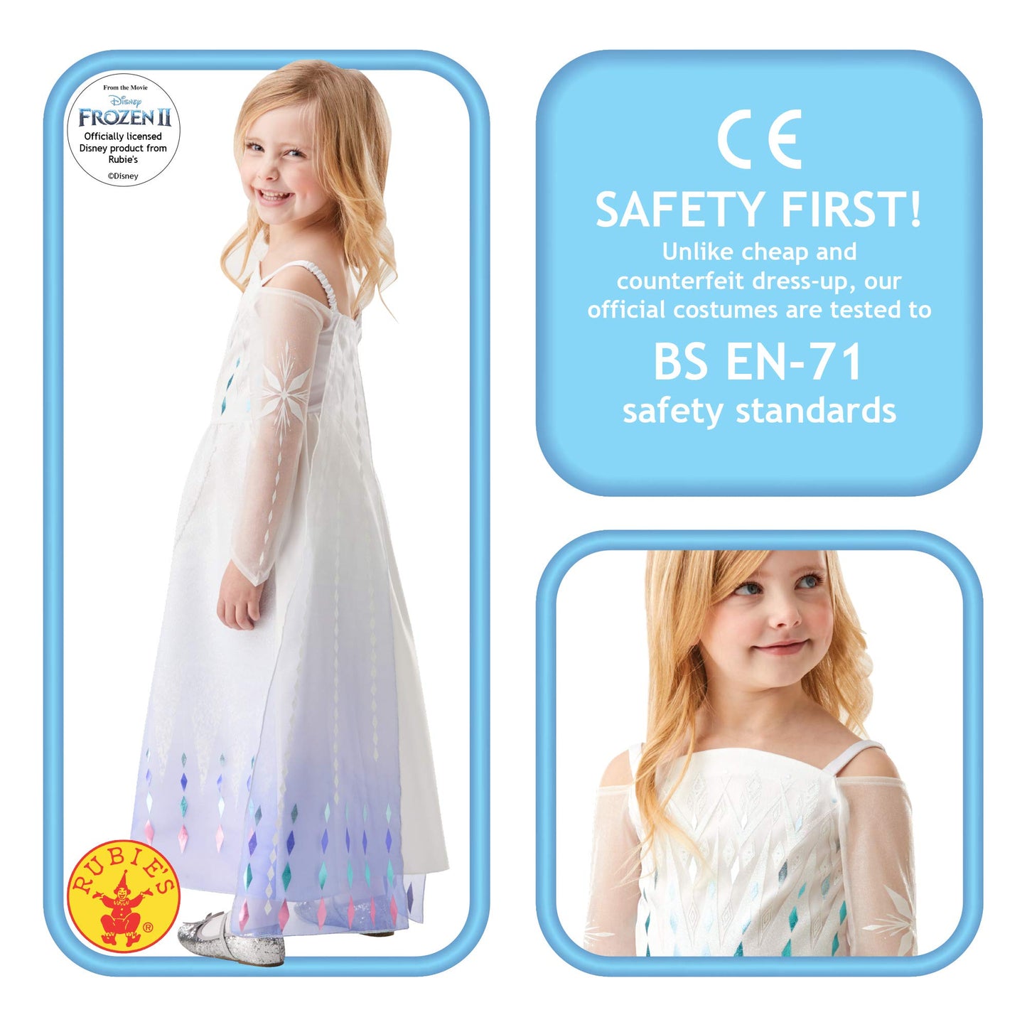 Rubie's Official Disney Frozen 2, Elsa Epilogue Dress, Childs Costume, Size Large Age 7-8 Years