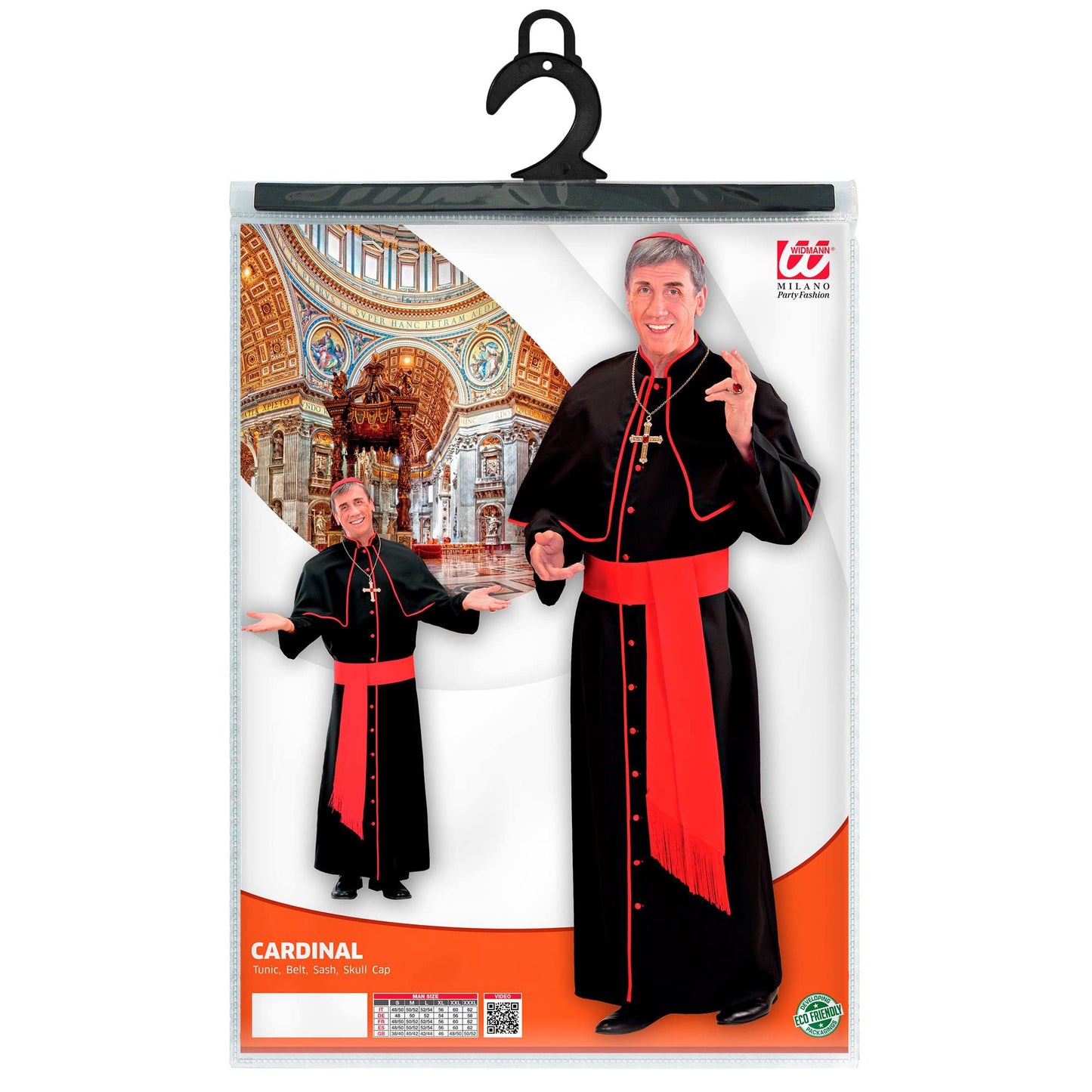 Heavy Fabric Cardinal Costume Large for Holy Pope Vicar Priest Church Fancy Dress