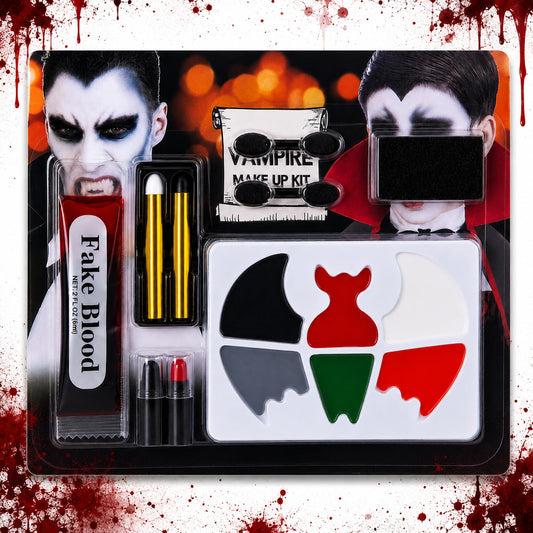 White Black Red Face Paint Halloween Makeup - Washable Fake Blood