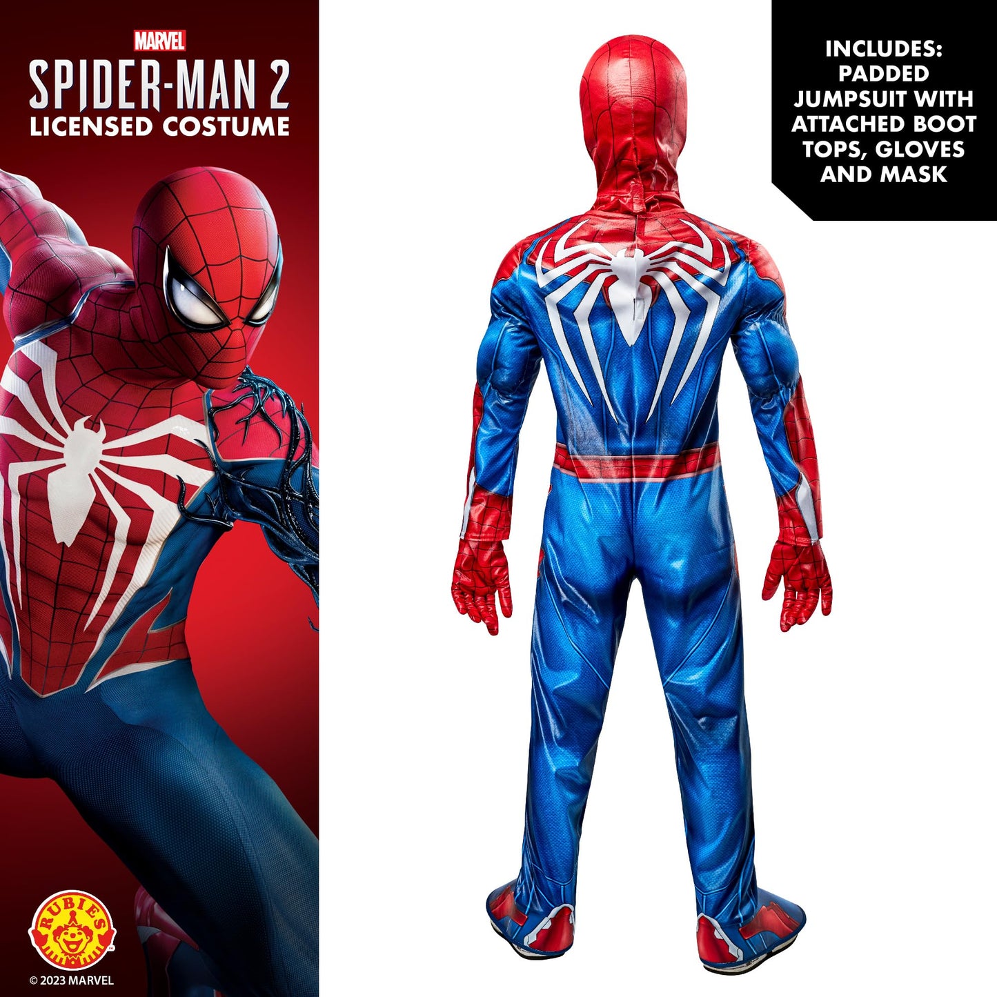 Rubies 1000674S000 Spider-Man 2 Premium Child Costume Kids Fancy Dress, Boys, Multicolour, 7-8 Years Halloween