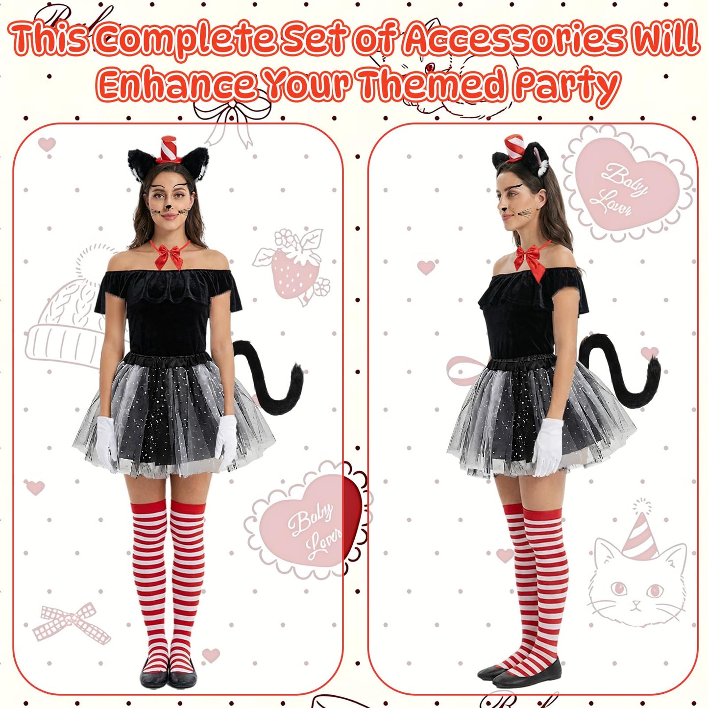 Adult Carnival Crazy Cat Fancy Dress Costume - Cat Animal Costume (image 5)