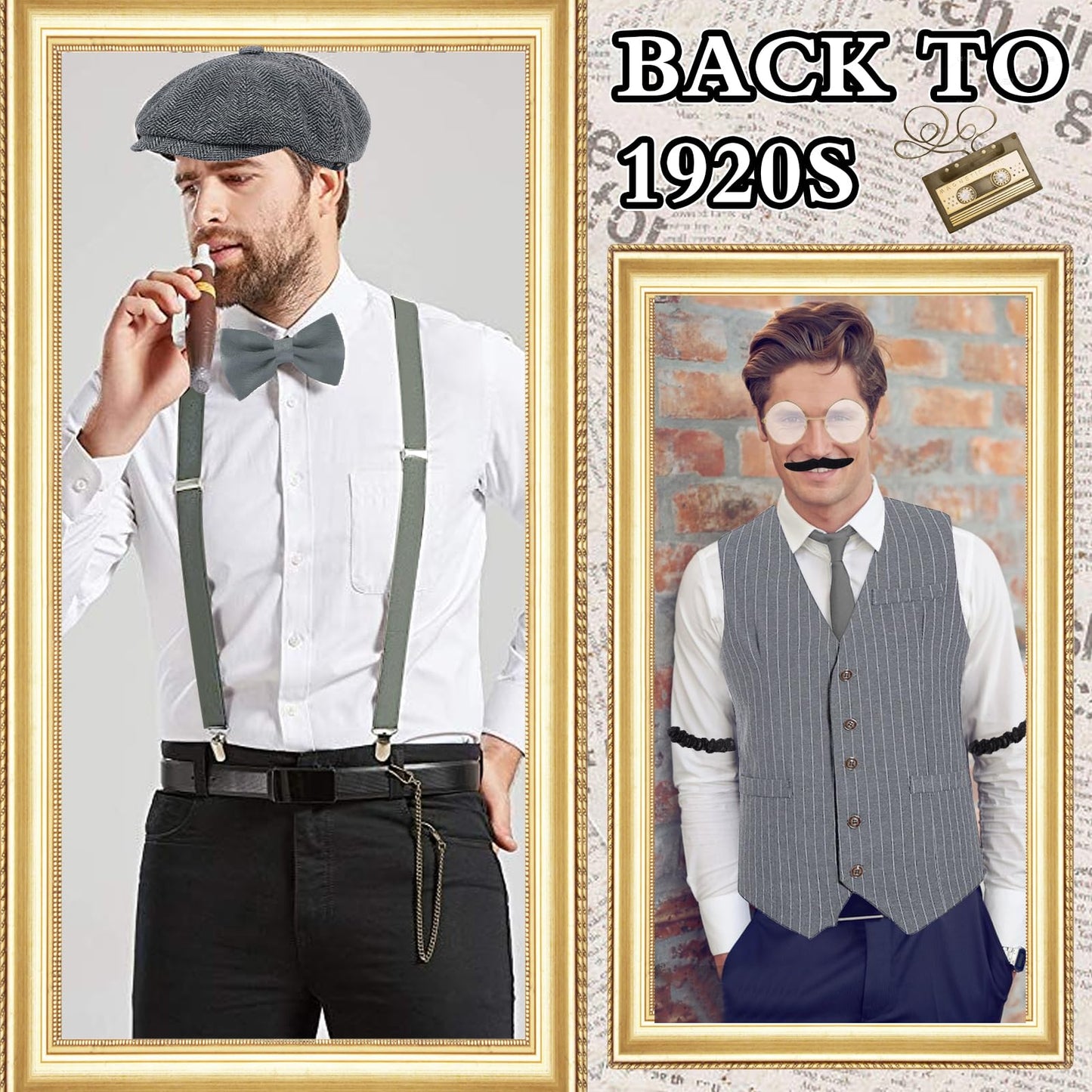 1920s Mens Costume - Roaring 20s Great Gastby Gangster Outfit