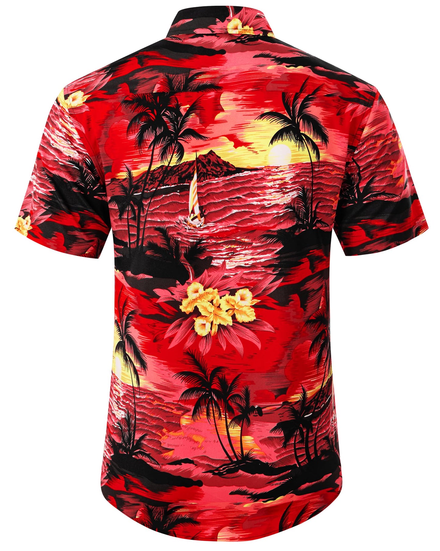 Mens Hawaiian Shirt Short Sleeve Floral Aloha Shirts for Summer