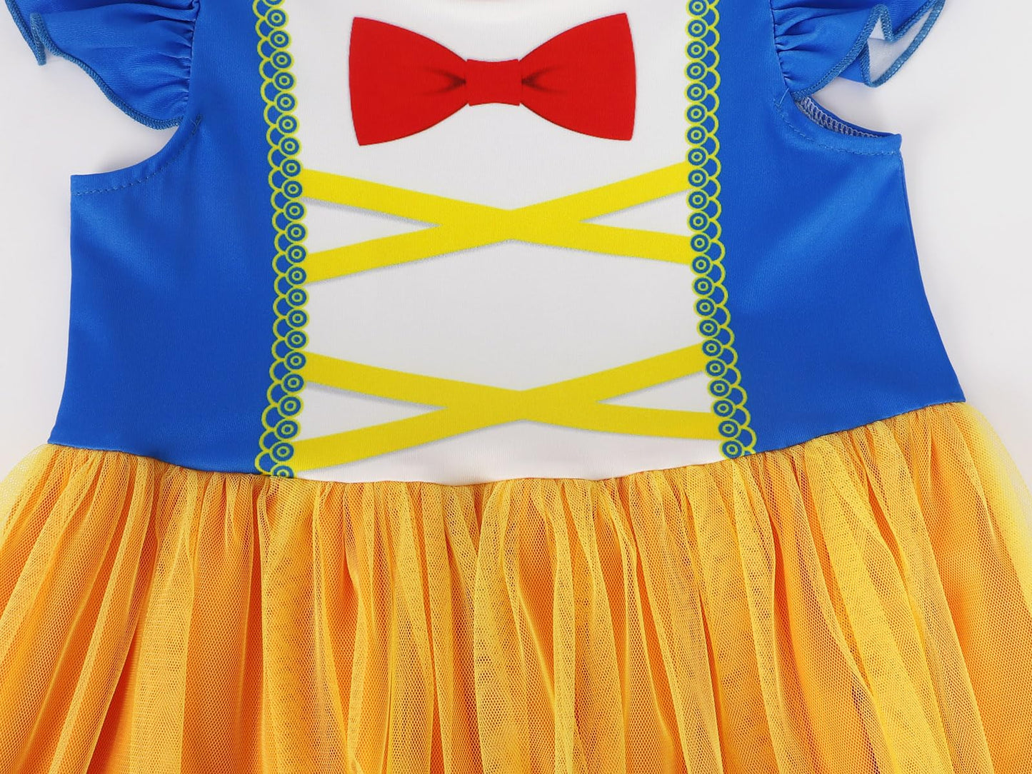 AmzBarley Princess Dress up Costumes for Girls Halloween Costume Kids Birthday Party Dresses Cosplay World Book Day Fancy Dress Clothes Yellow Age 5-6 Years 120