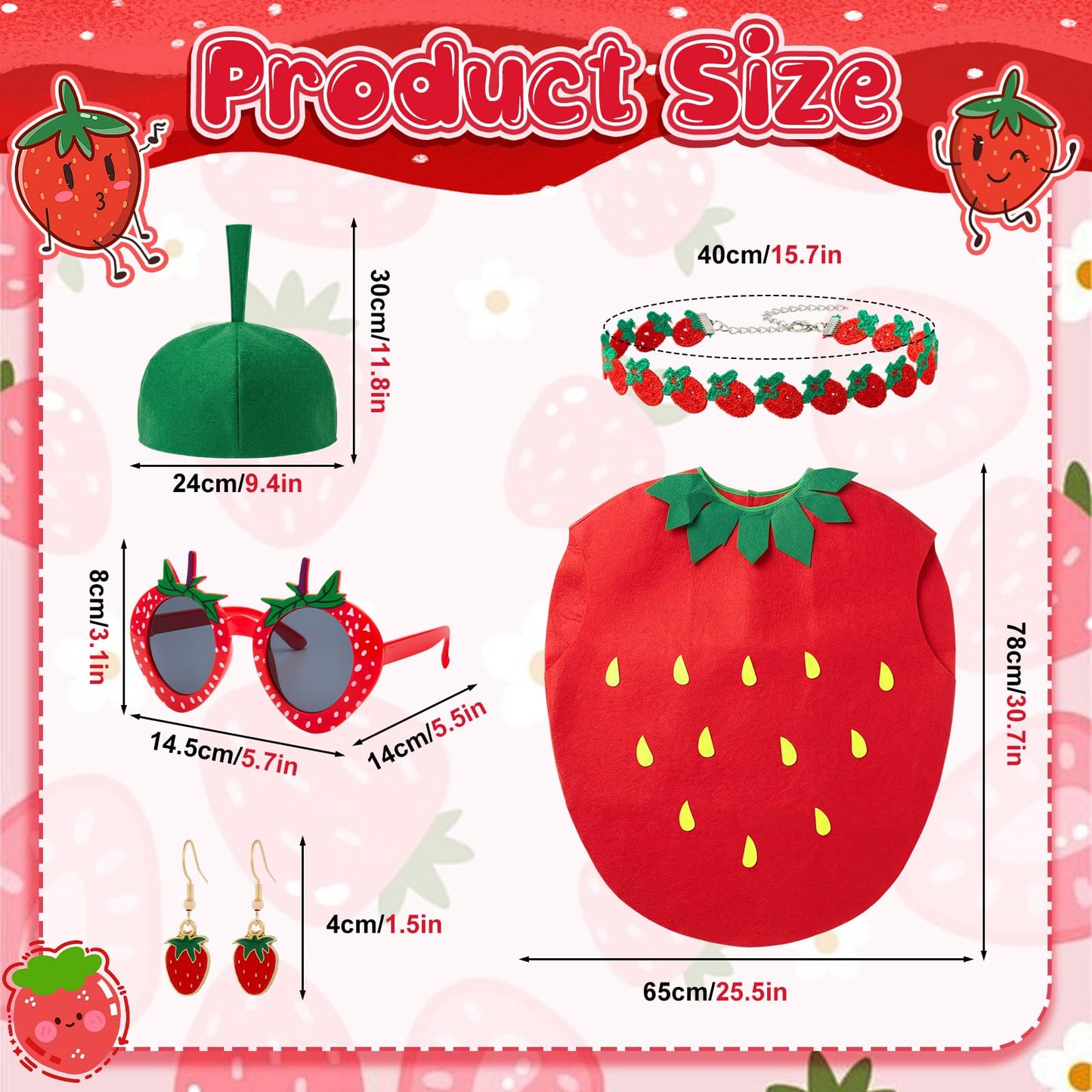 Strawberry Costume for Adults - Funny Fruit Fancy Dress Outfit (image 2)