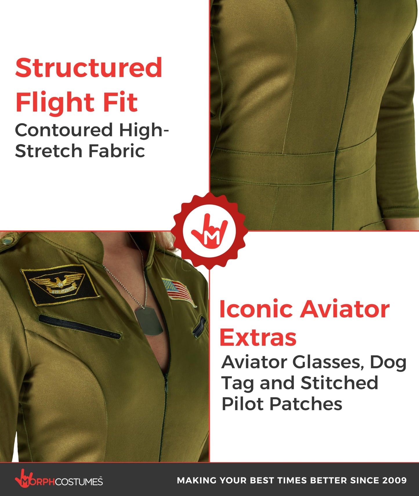 Army Fancy Dress for Women - Ladies Fighter Pilot Fancy Dress