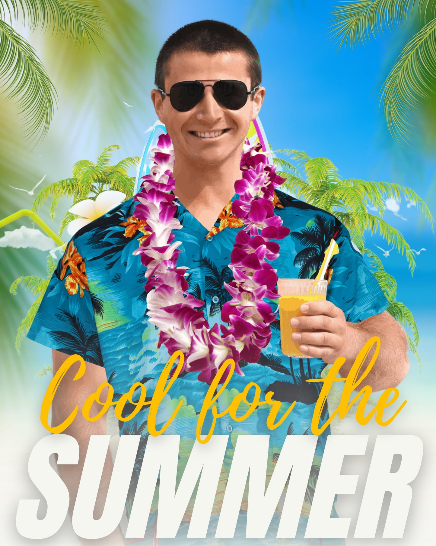 Mens Hawaiian Shirt Short Sleeve Stag Beach Holiday Aloha Summer
