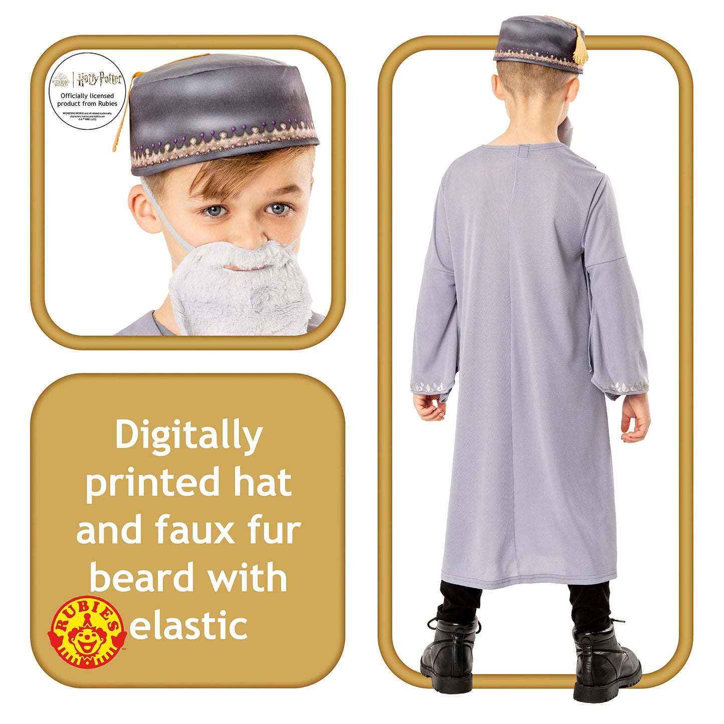 Rubies Official Harry Potter Dumbledore Child Costume, Book Day Kids Fancy Dress, Age 5-6 years Halloween Halloween