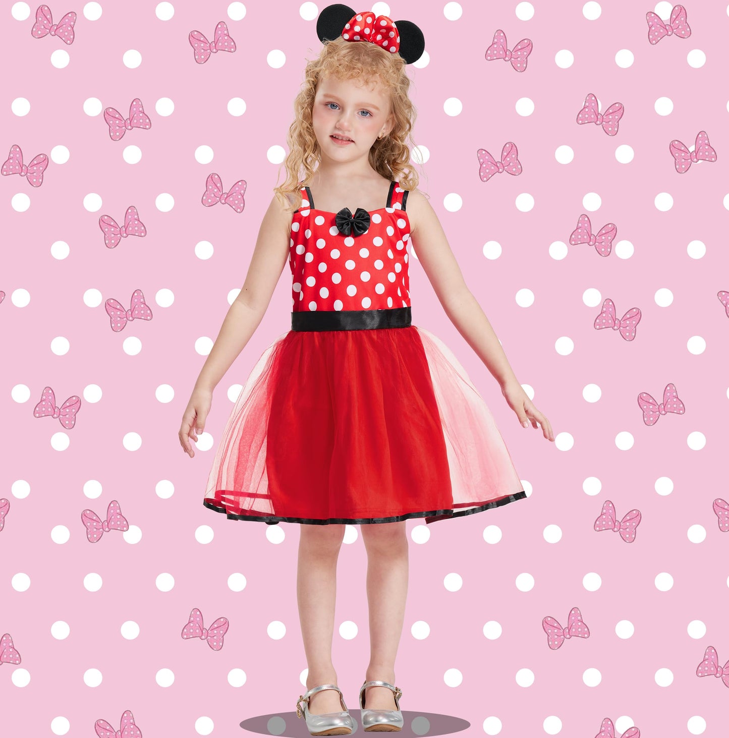 IKALI Princess Dress Up Costume for Toddler Girls, 6 Pcs Fancy Costumes Dresses Outfit Clothes Set for Toddlers 4-6 Years