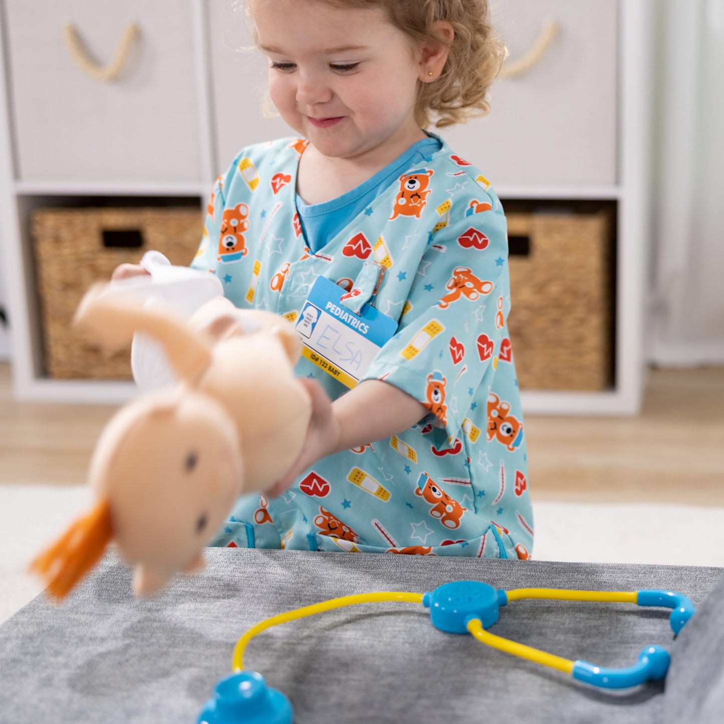 Melissa & Doug Pediatric Nurse Costume Role Play Toy | Fancy Dress for Toddlers | Dressing Up Clothes for Girls/Boys | Pretend Play Gifts for Kids Age 3-6