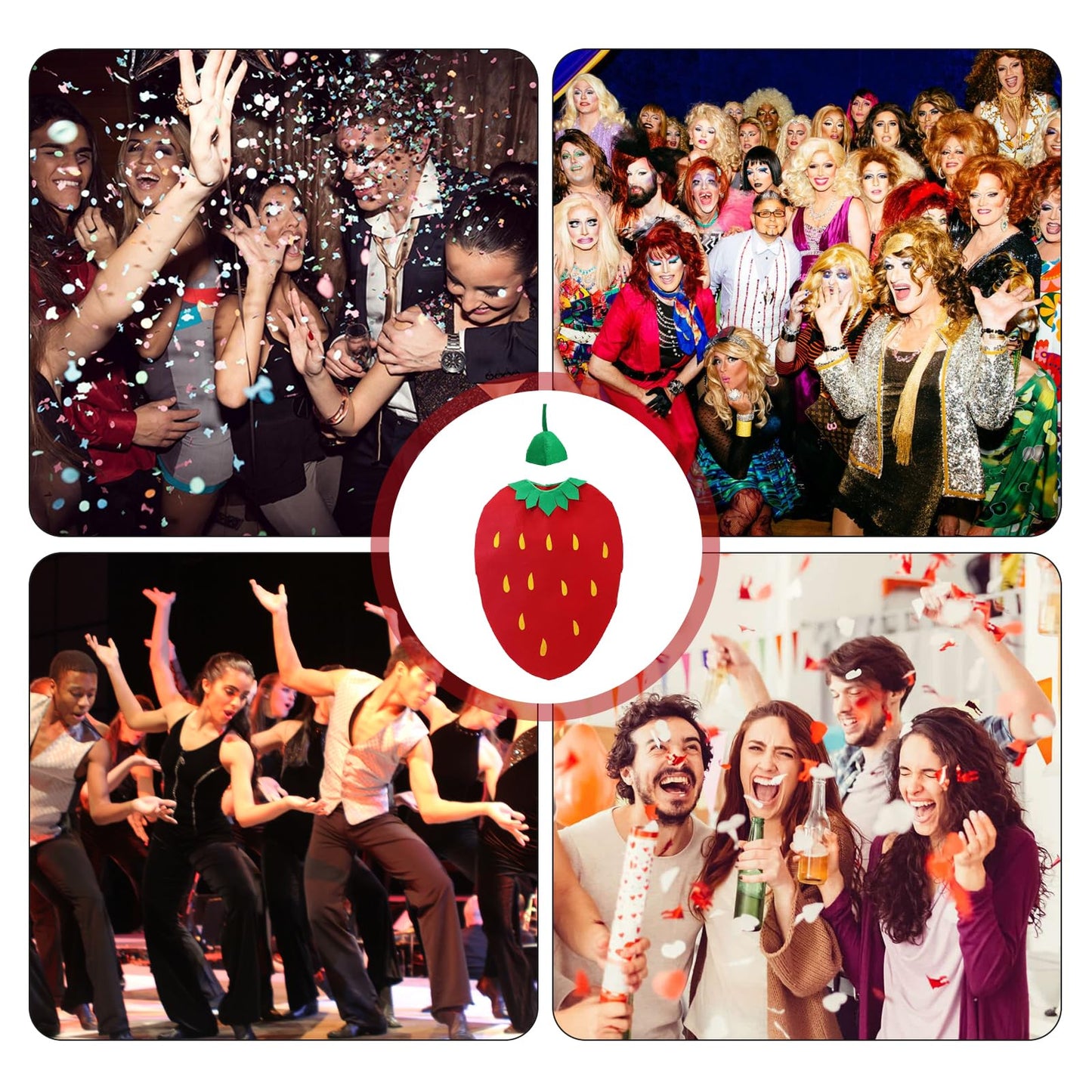 Strawberry Costume for Adults - Funny Fruit Cosplay Outfit (image 5)