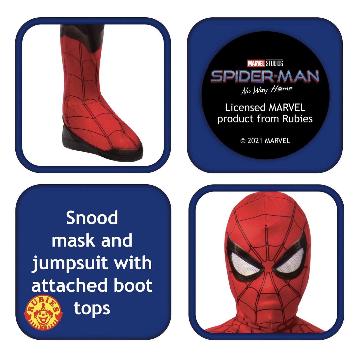 Rubies Official Marvel Spider-Man No Way Home Classic Childs Black and Red Costume, Kids Superhero Fancy Dress, Age 5-6 Years Halloween Halloween