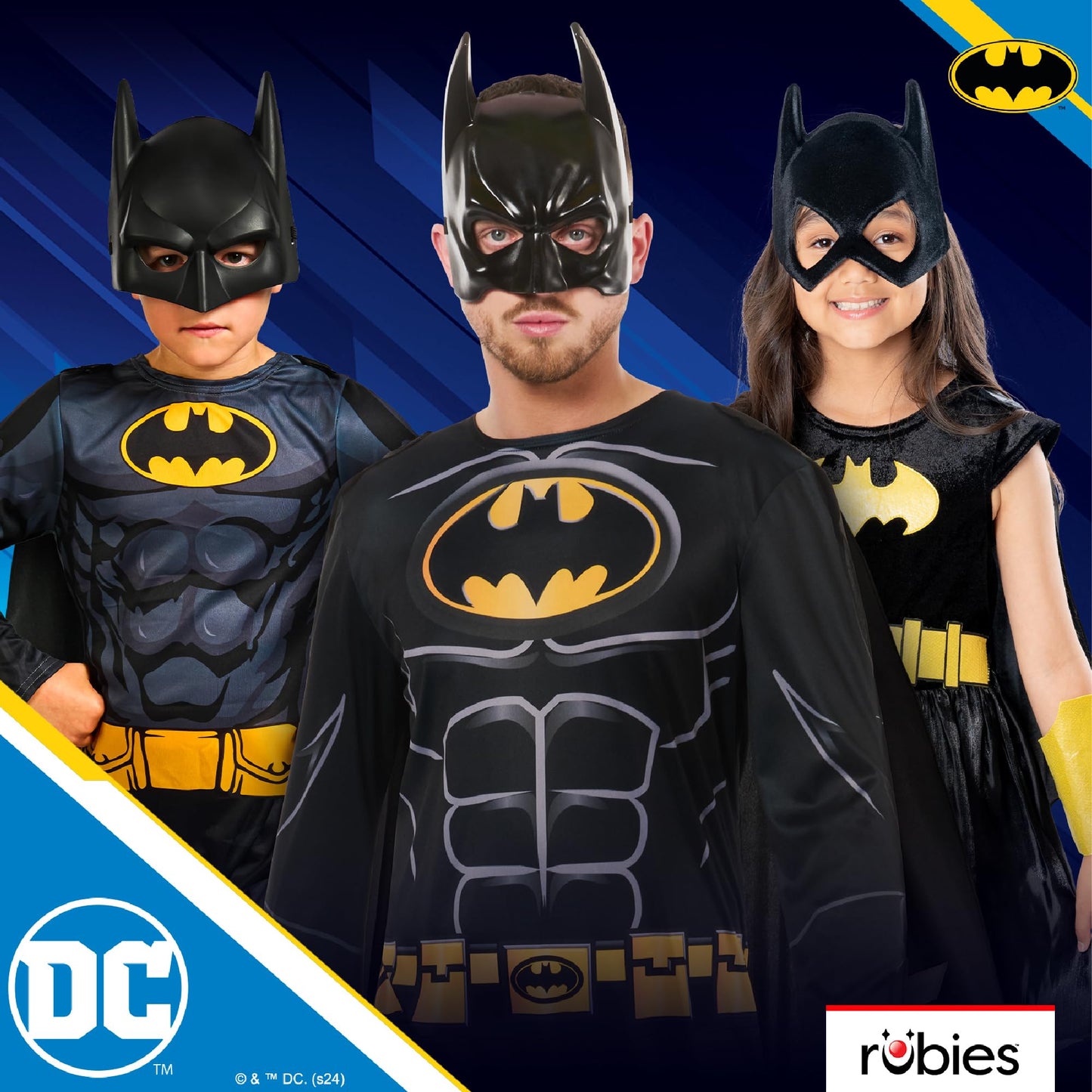 Official DC Batman Adult Costume - Adult Superhero Fancy Dress