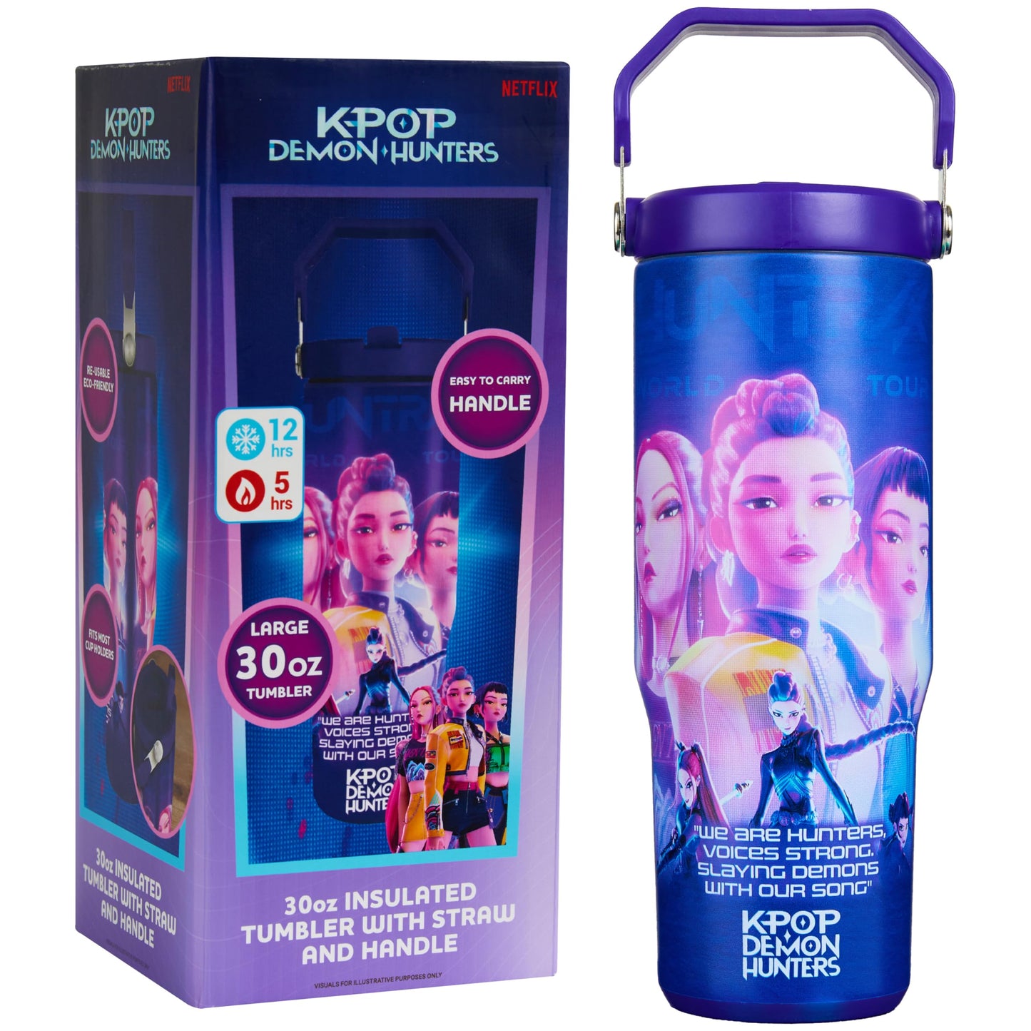 Official Tumbler - Insulated Water Bottle with Straw & Handle