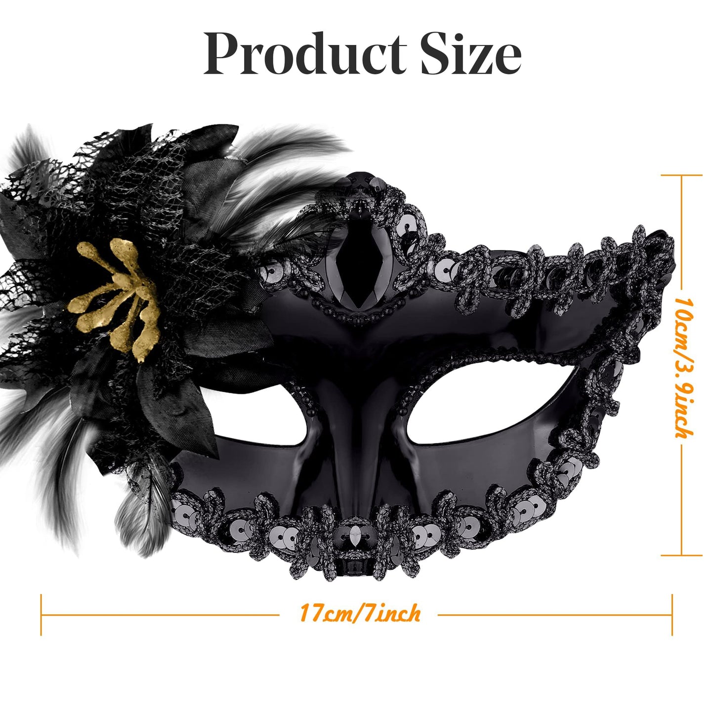 Couple Masquerade Masks Set Venetian Party Mask Plastic Halloween Costume Mask Mardi Gras Mask for Women and Men