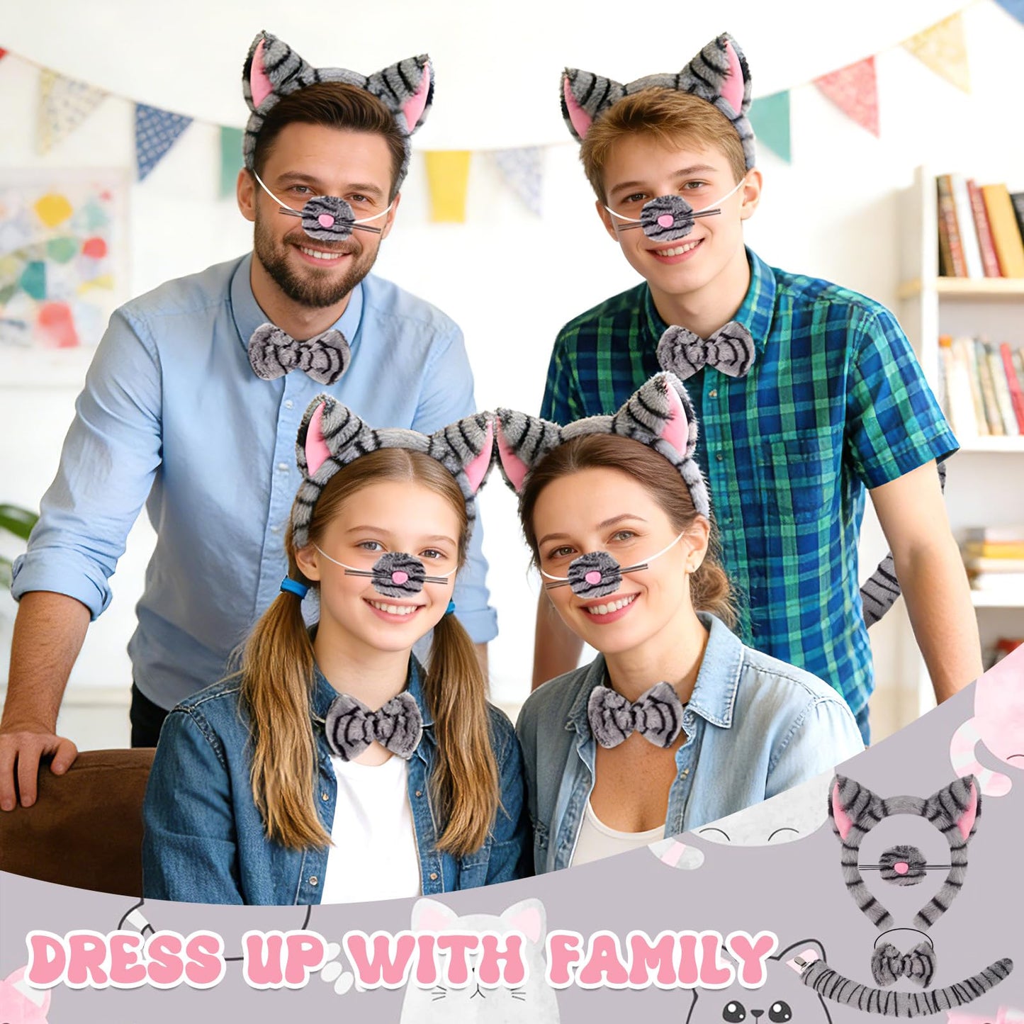 Cat Costume Accessories Set - Funny Animal Cosplay Set Includes (image 6)