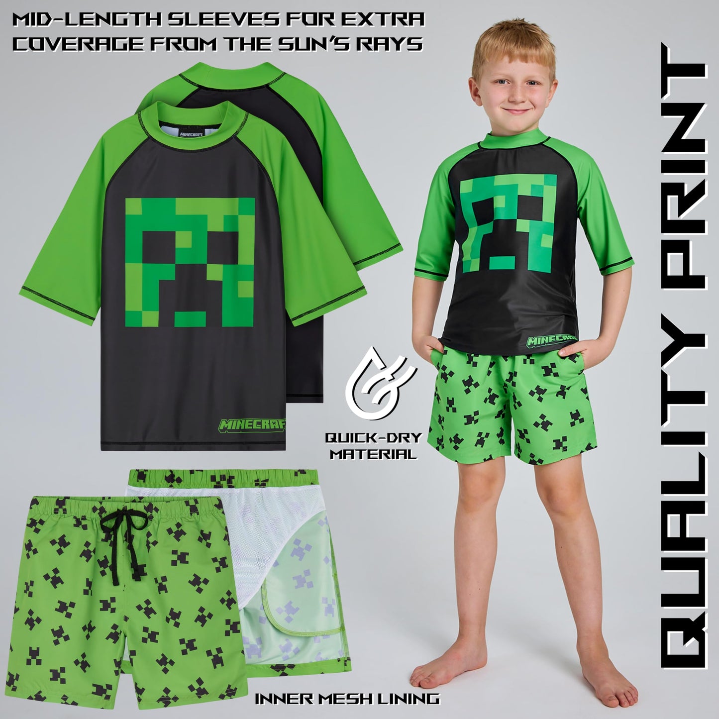 Swimsuit Set Boys Creeper Swimming Costume Boys Swimming Shorts (image 3)