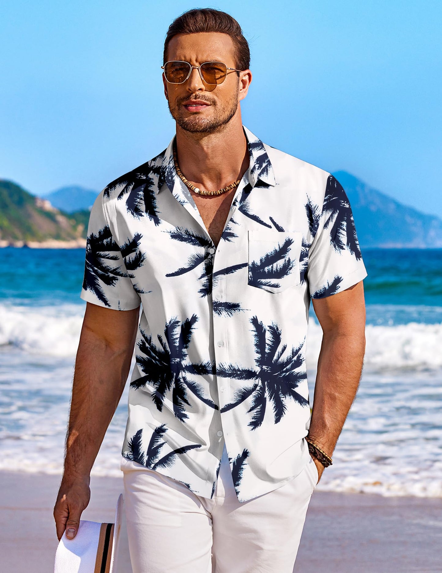 Men's Hawaiian Shirts Short Sleeve Summer Shirts for Men Tropical
