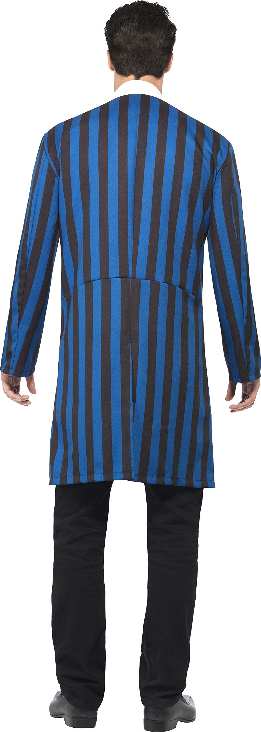 Smiffys Duke of the Manor Costume, Blue with Jacket, Mock Shirt & Bow Tie, Halloween Adult Fancy Dress, Vampire Dress Up Costumes