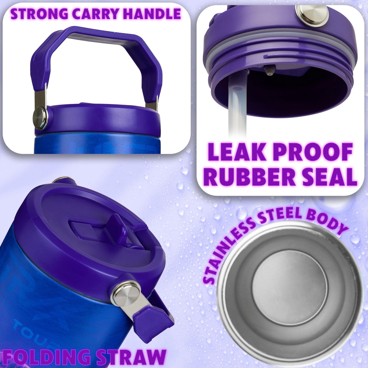 Official Tumbler - Insulated Water Bottle with Straw & Handle