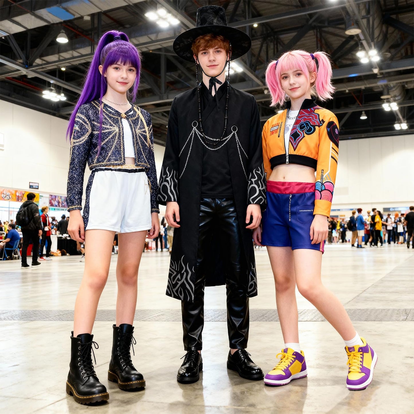 Jinu Costume Setfor Kid Teen - Anime Movie Pop Black Demon Costume