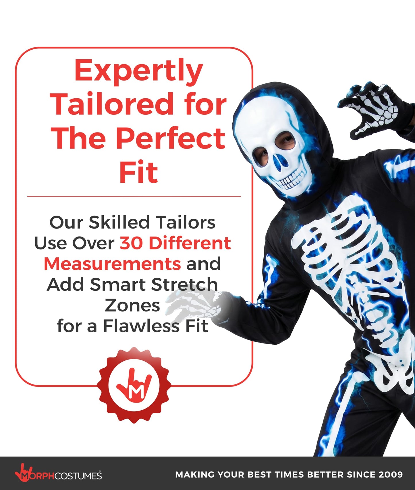 Morph Blue Skeleton Costume Kids, Halloween Costumes Skeleton Kids, Halloween Costumes For Kid, Medium