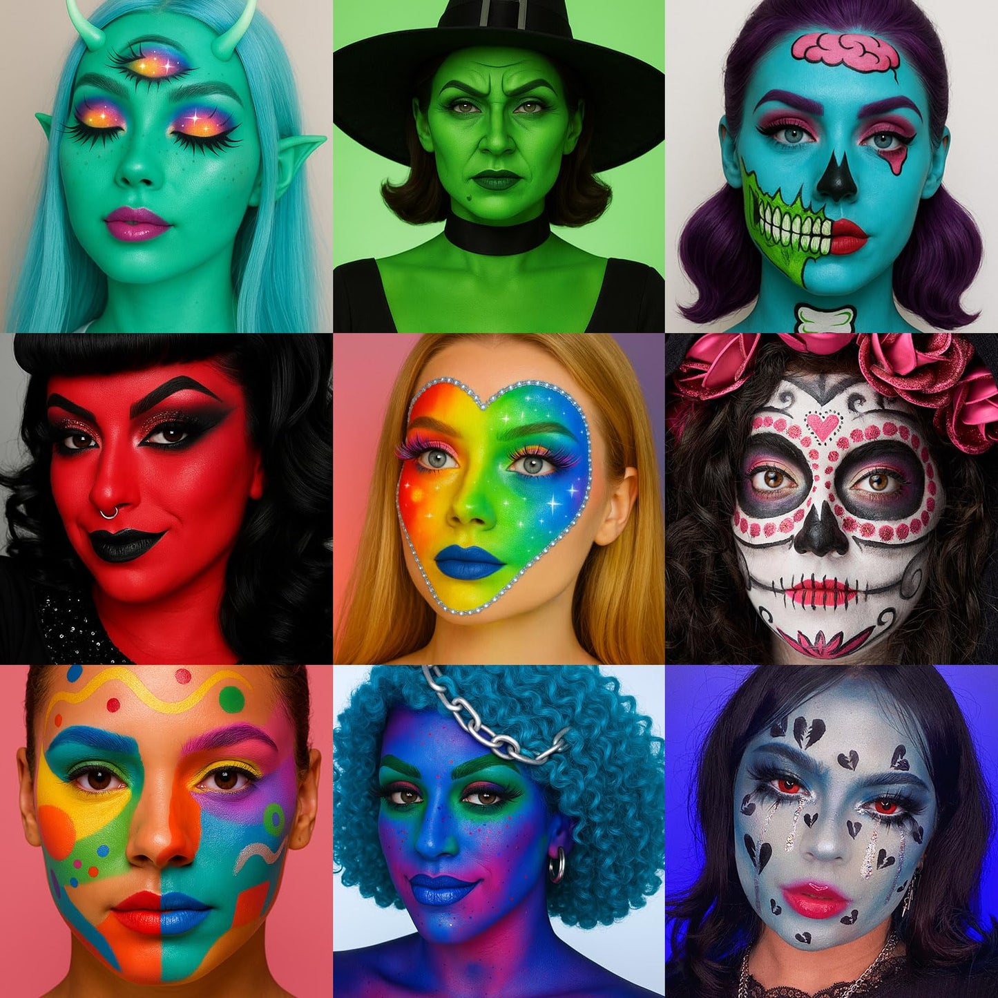 20 Colors Face Body Painting Oil, Safe for Kids/Adult Flash Tattoo Painting Art, Halloween Party Makeup Fancy Dress Professional Beauty Palette